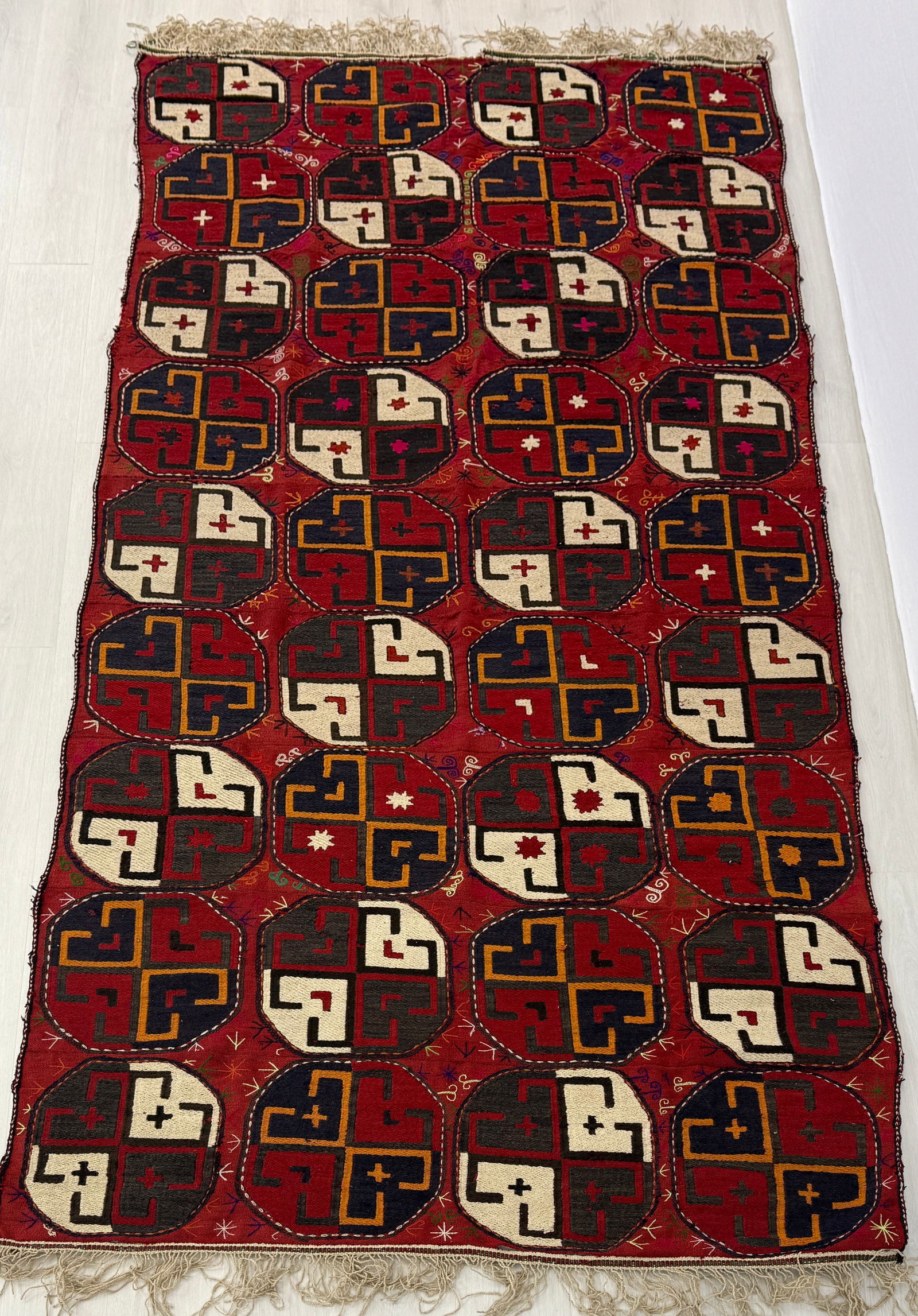 LARGE HAND KNOTTED USBEK TAPESTRY RUG (1 of 7)