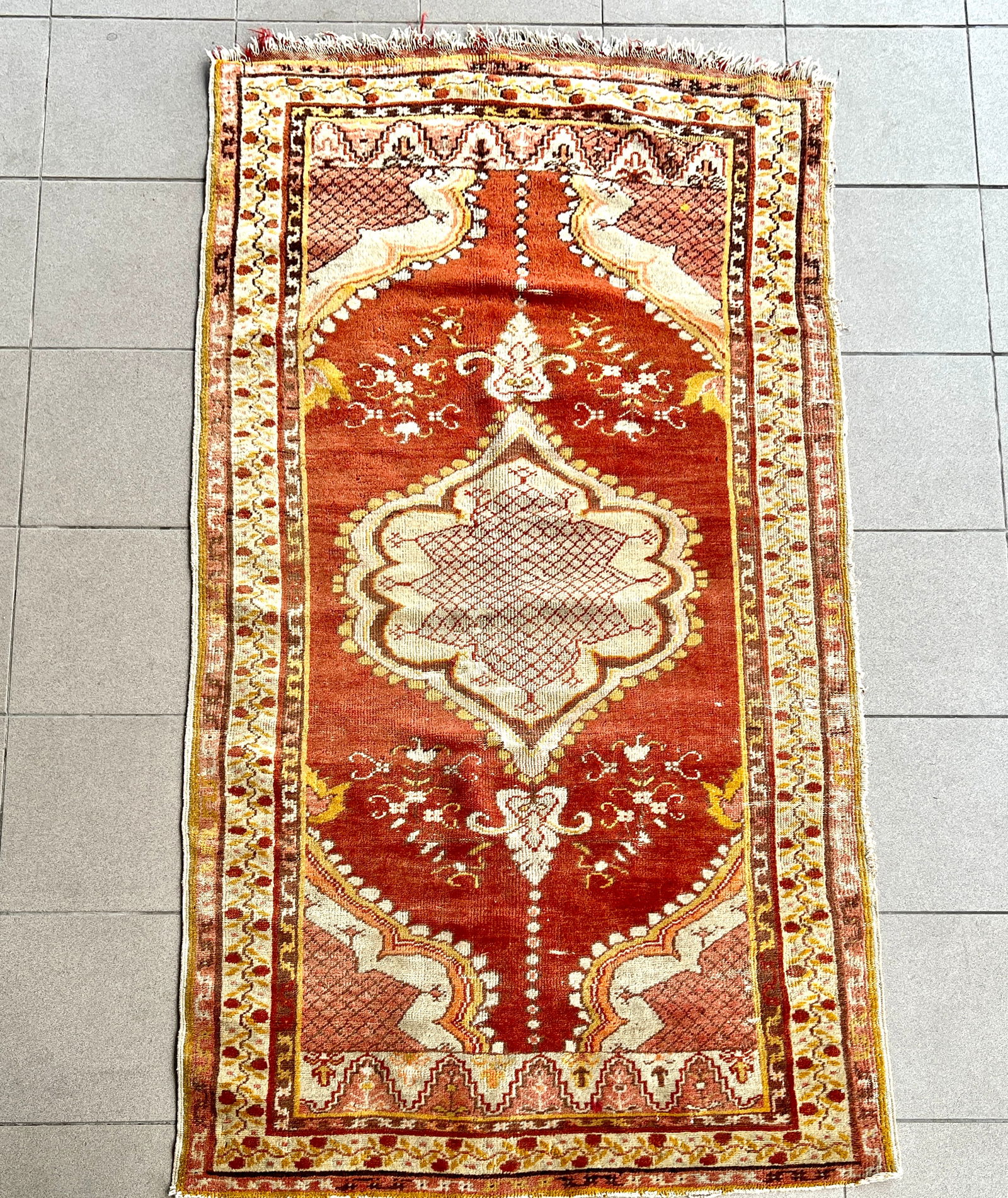 VINTAGE TURKISH OUSHAK RUG (1 of 8)