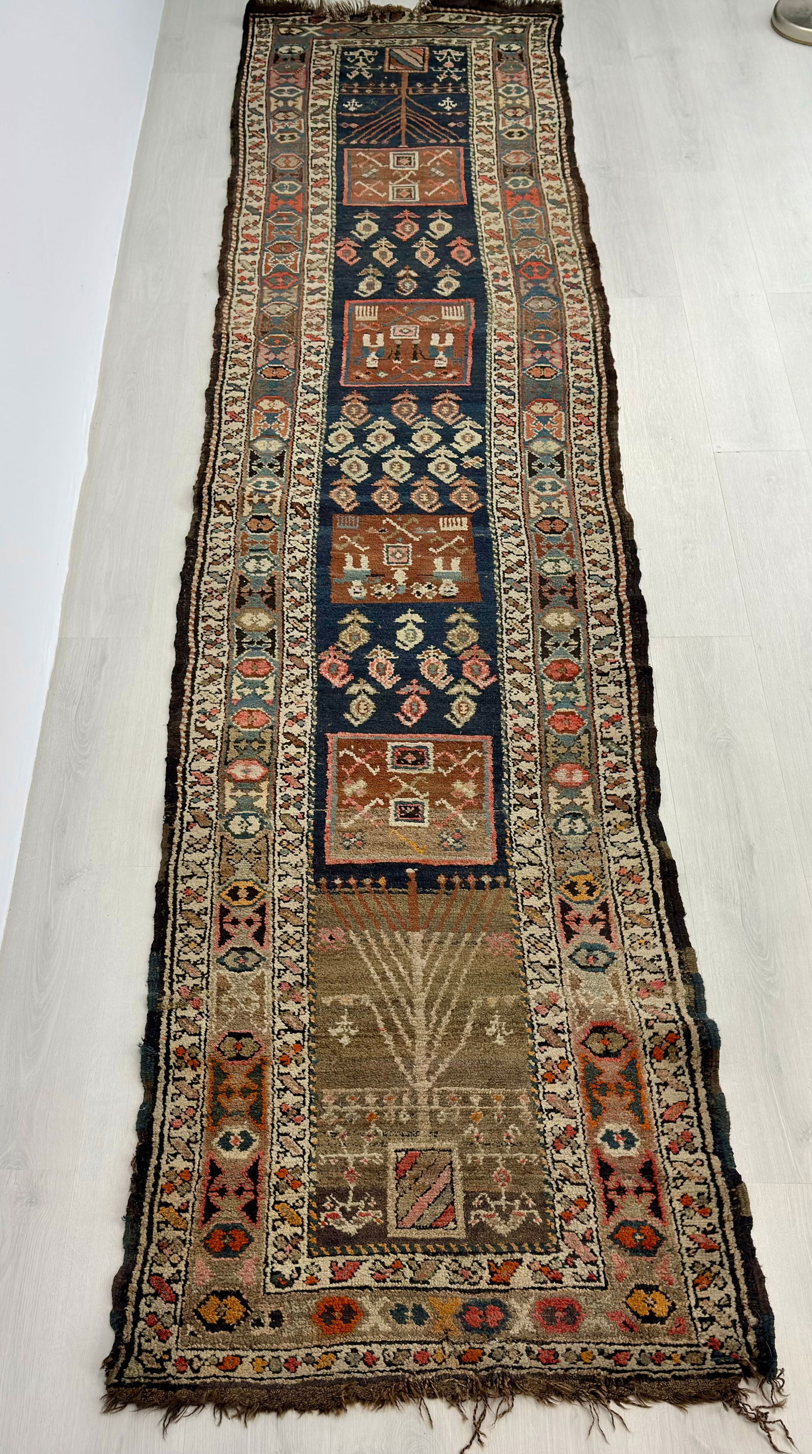 ANTIQUE PERSIAN HAMADAN RUNNER RUG (1 of 11)