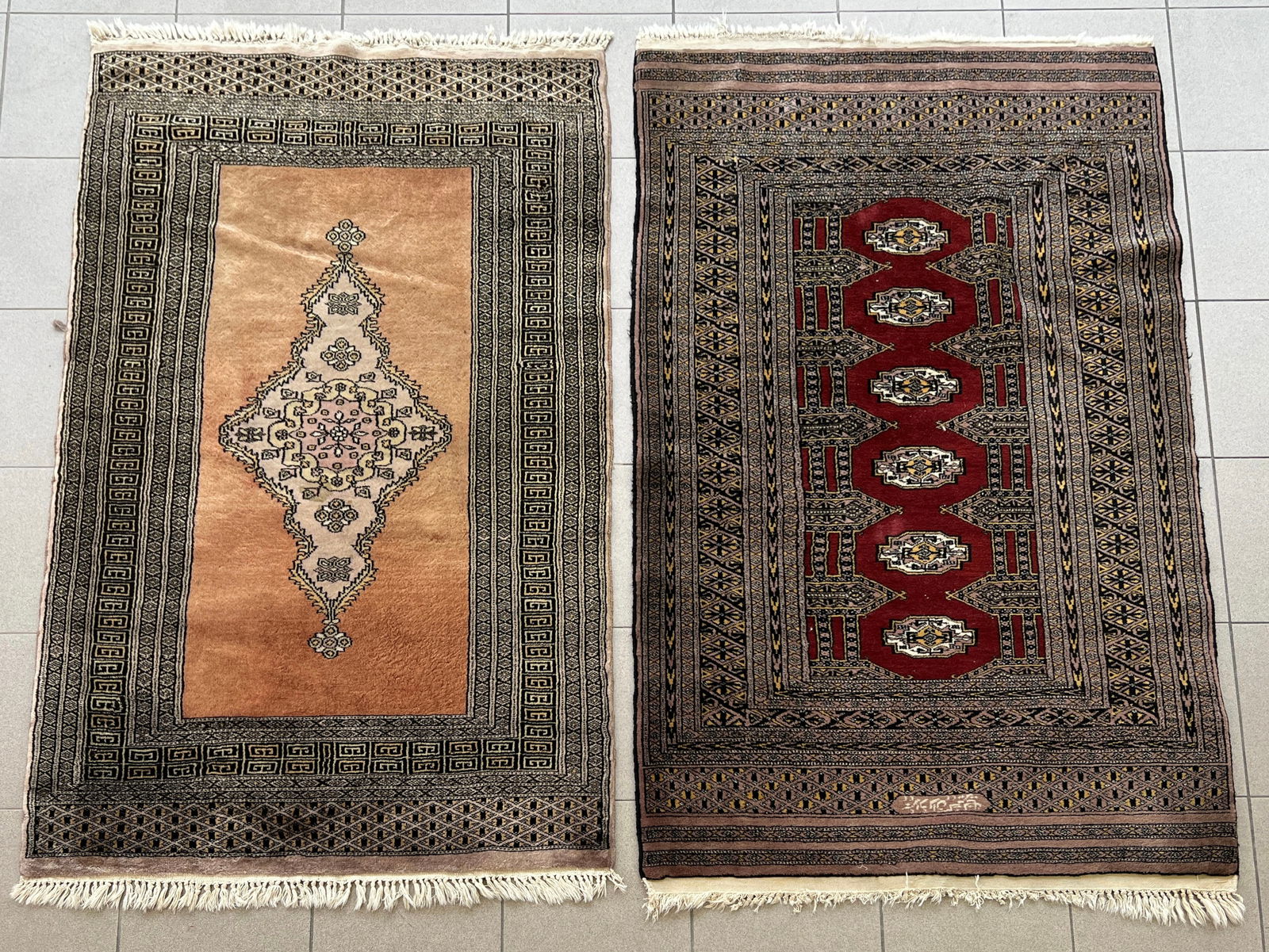 LOT (2) KASHMIR SMALL RUGS (1 of 9)