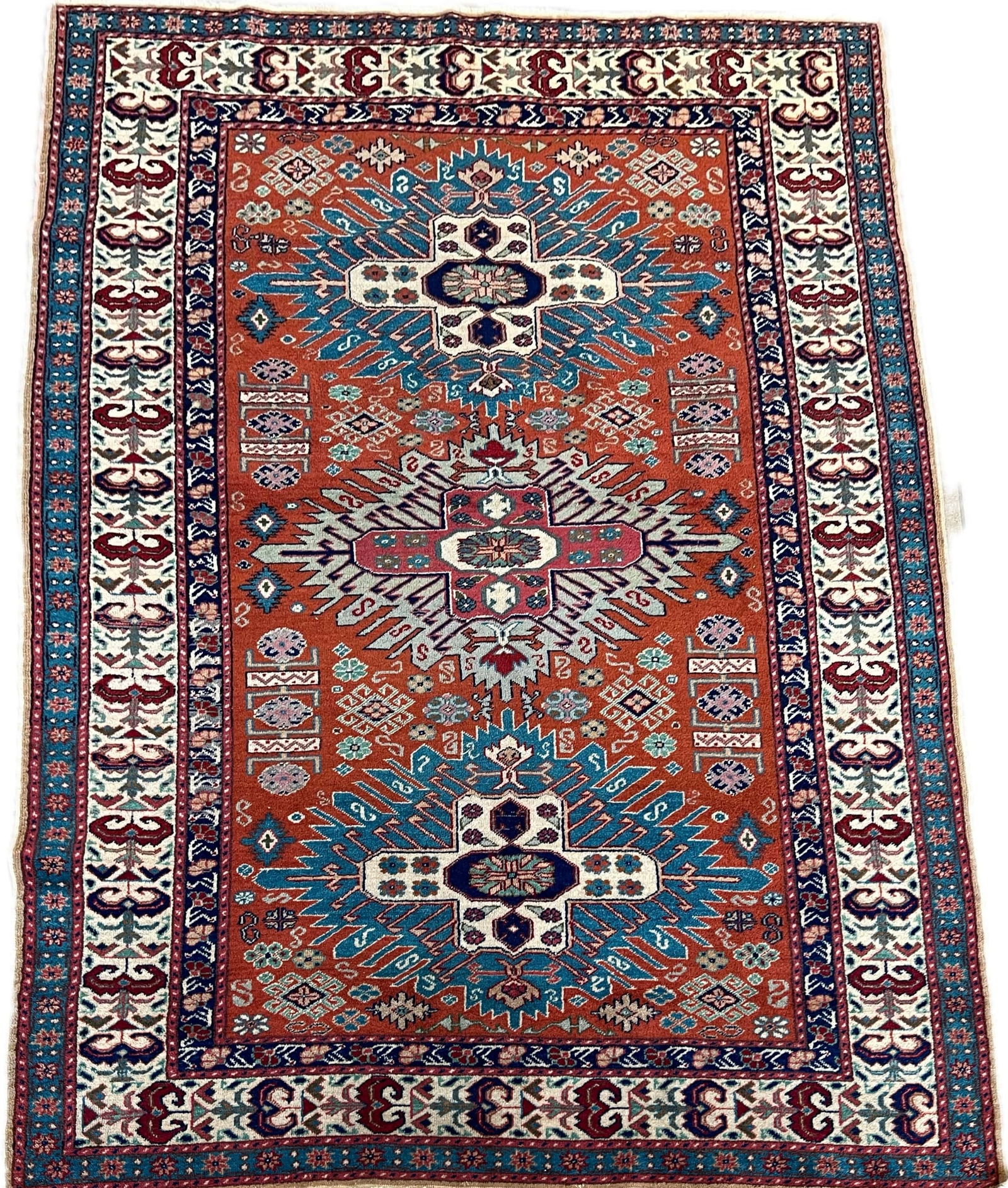 VERY FINE VINTAGE KAZAK RUG (1 of 8)