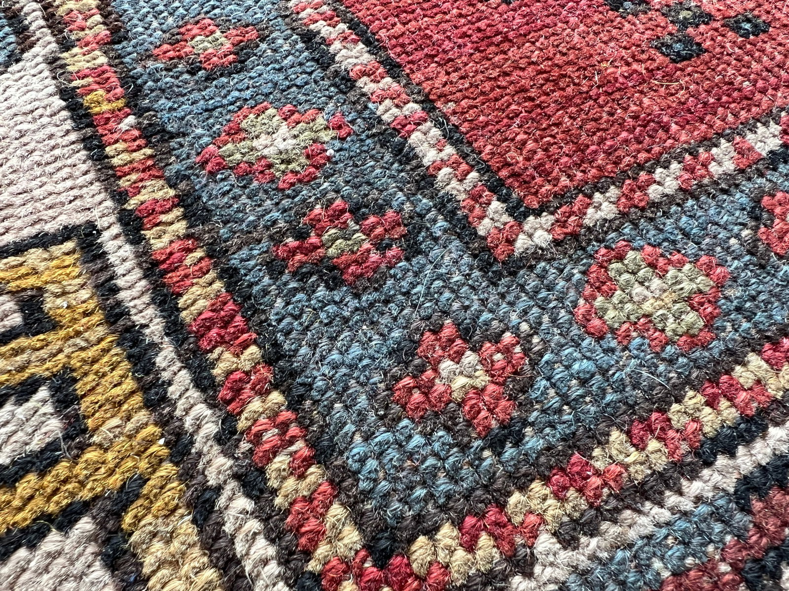 ANTIQUE KAZAK WOOL RUG - 4