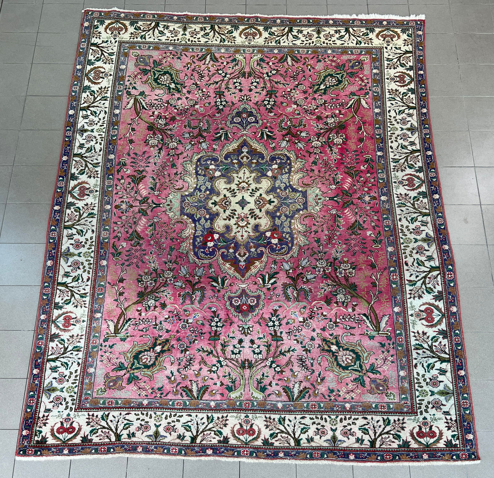 VINTAGE PERSIAN MAHAL WOOL RUG (1 of 8)