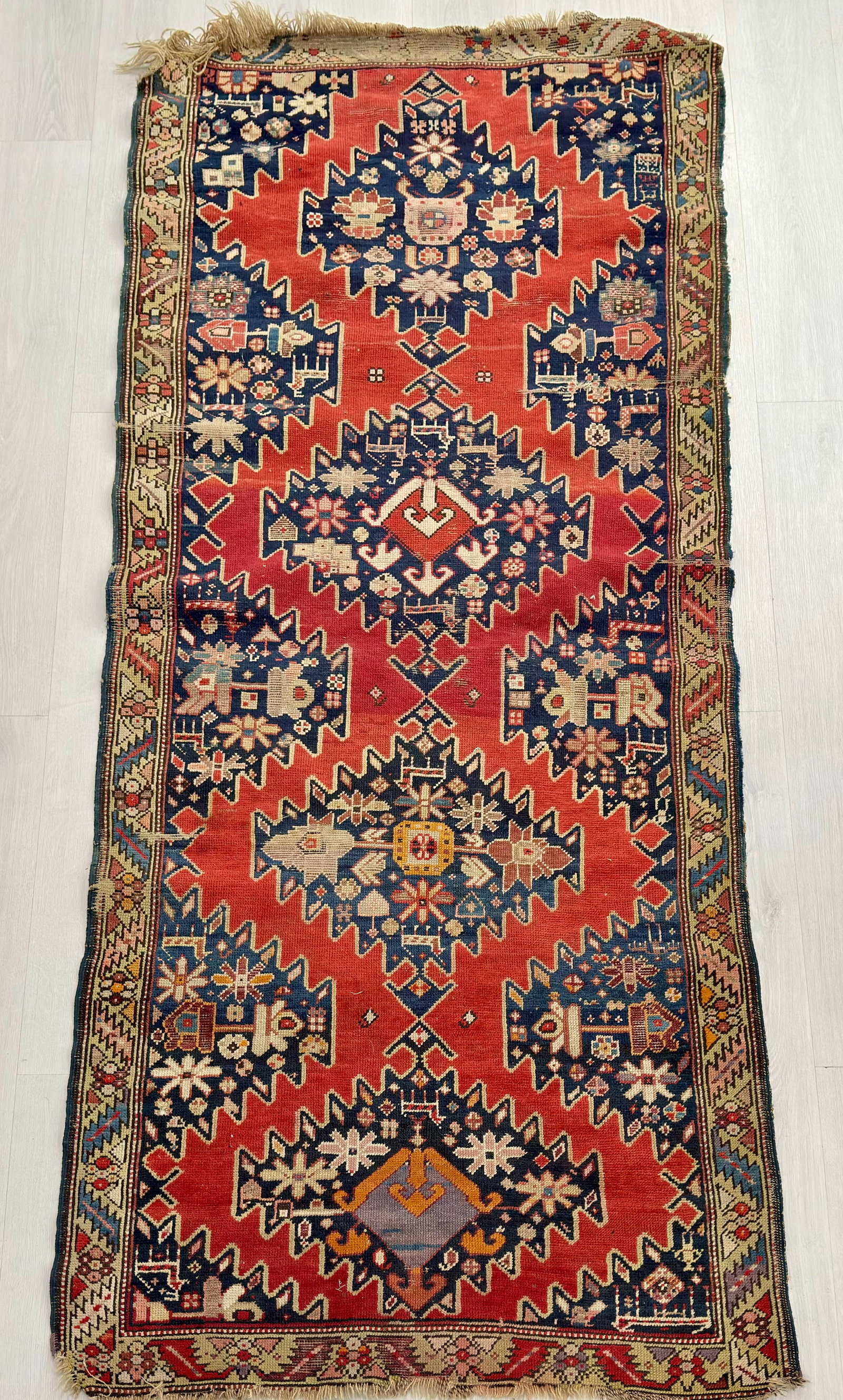 ANTIQUE KAZAK RUNNER RUG (1 of 8)