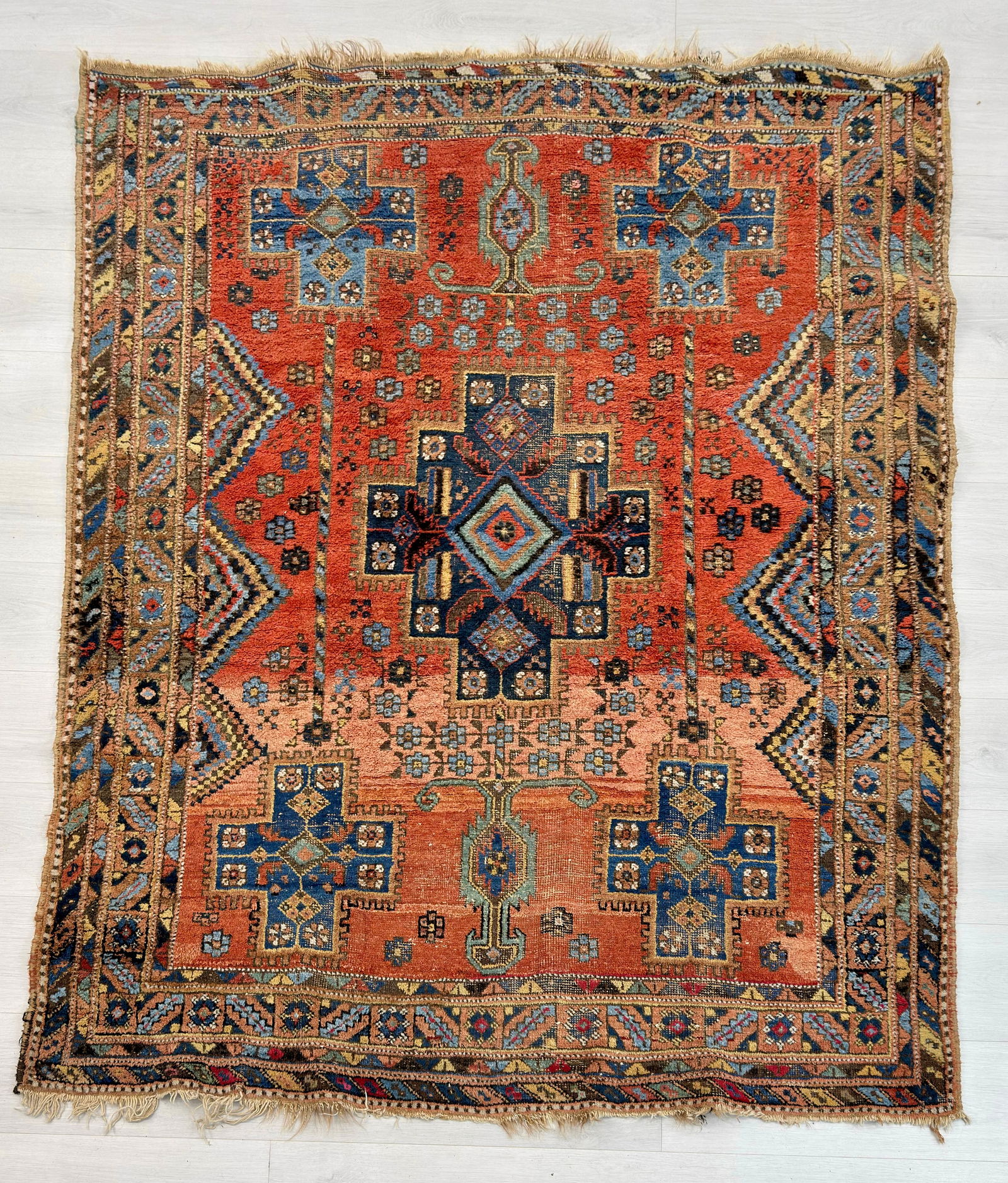 ANTIQUE KURDISH WOOL RUG (1 of 8)