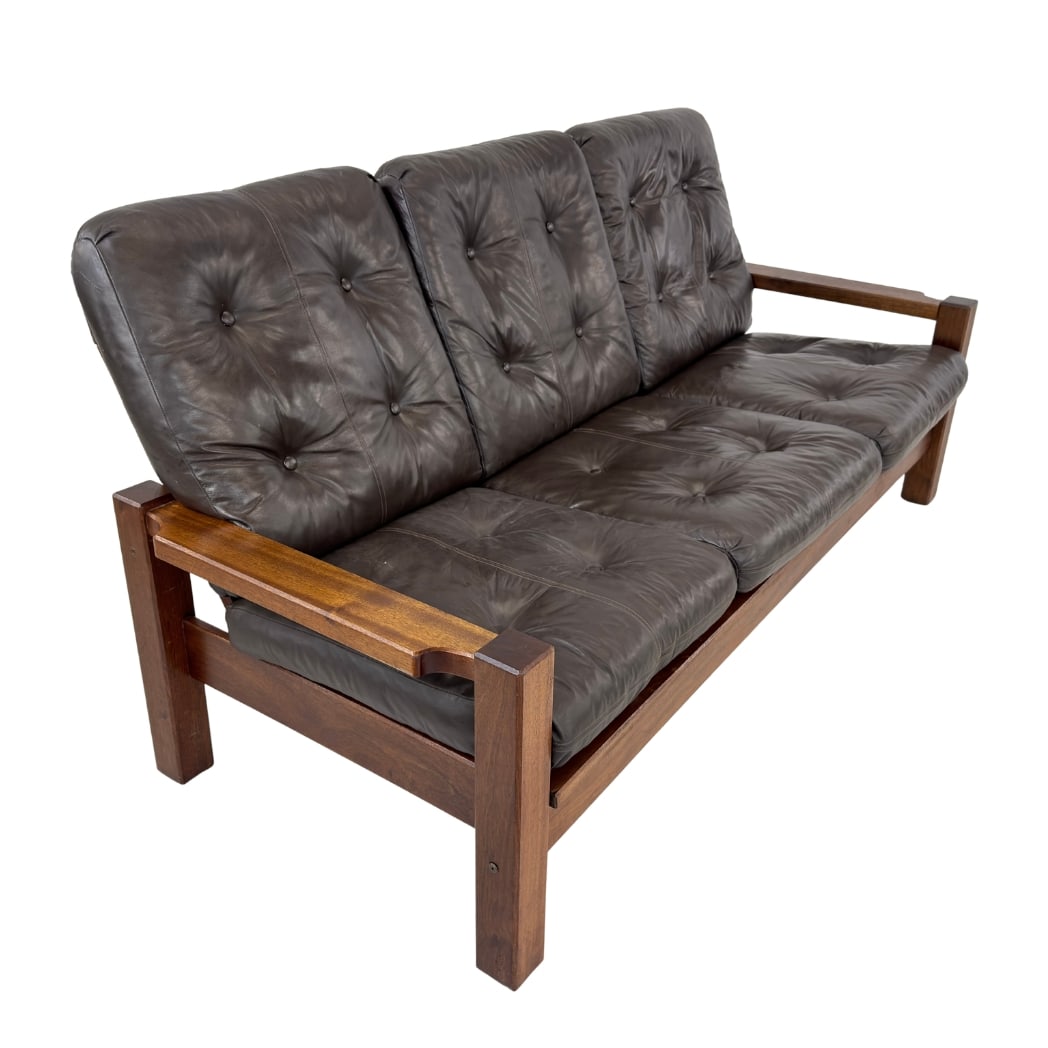 DANISH LEATHER SOFA ILLUM WIKKELSO (1 of 13)