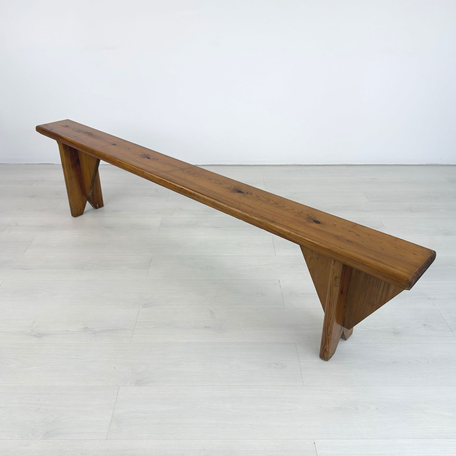 RUSTIC PINE BENCHES, A PAIR - 5