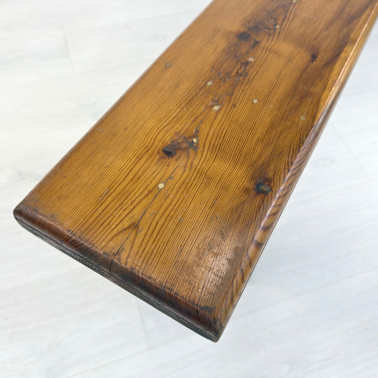 RUSTIC PINE BENCHES, A PAIR - 9