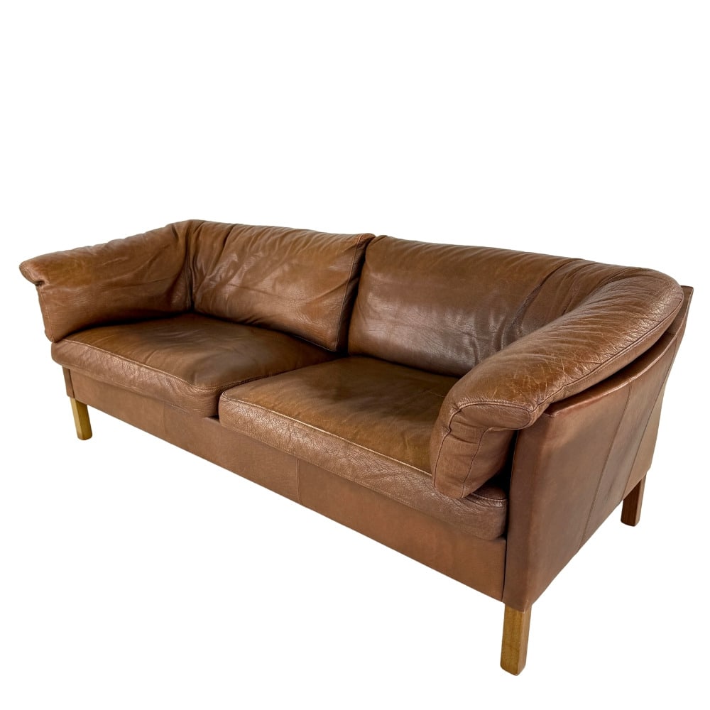 MOGENS HANSEN MH535 LEATHER SOFA, 1970s (1 of 17)