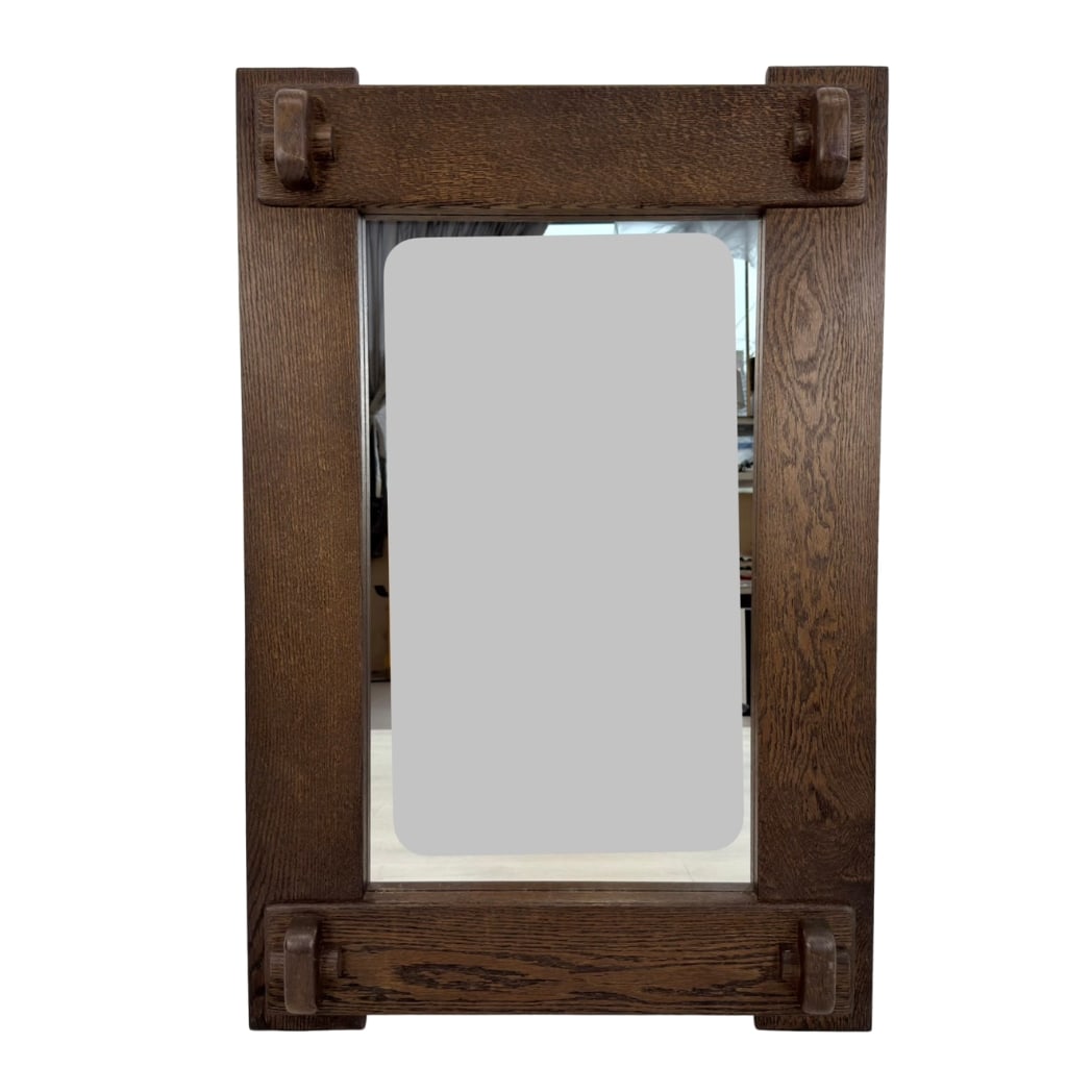 SPANISH BRUTALIST OAK MIRROR (1 of 5)