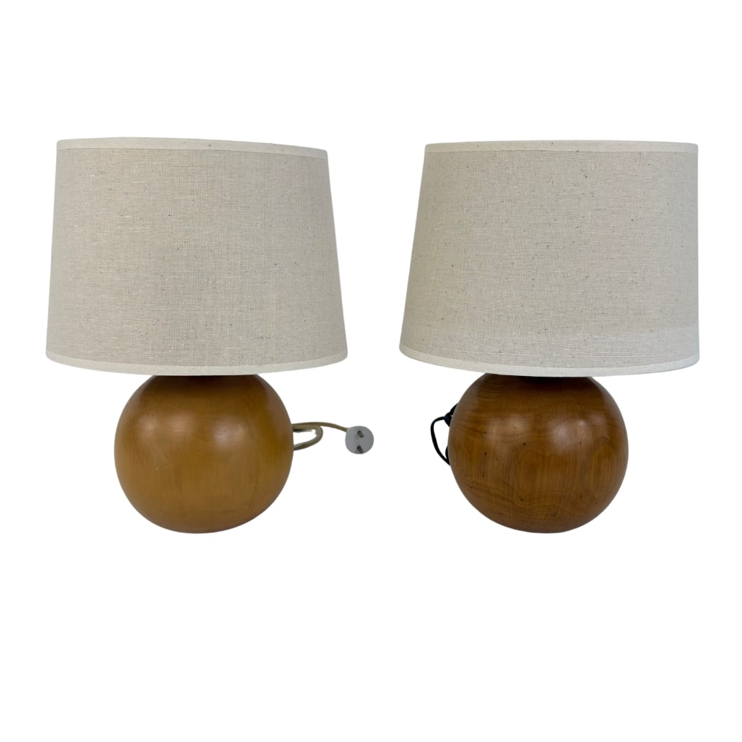 VINTAGE BALL LAMPS, A PAIR (1 of 4)