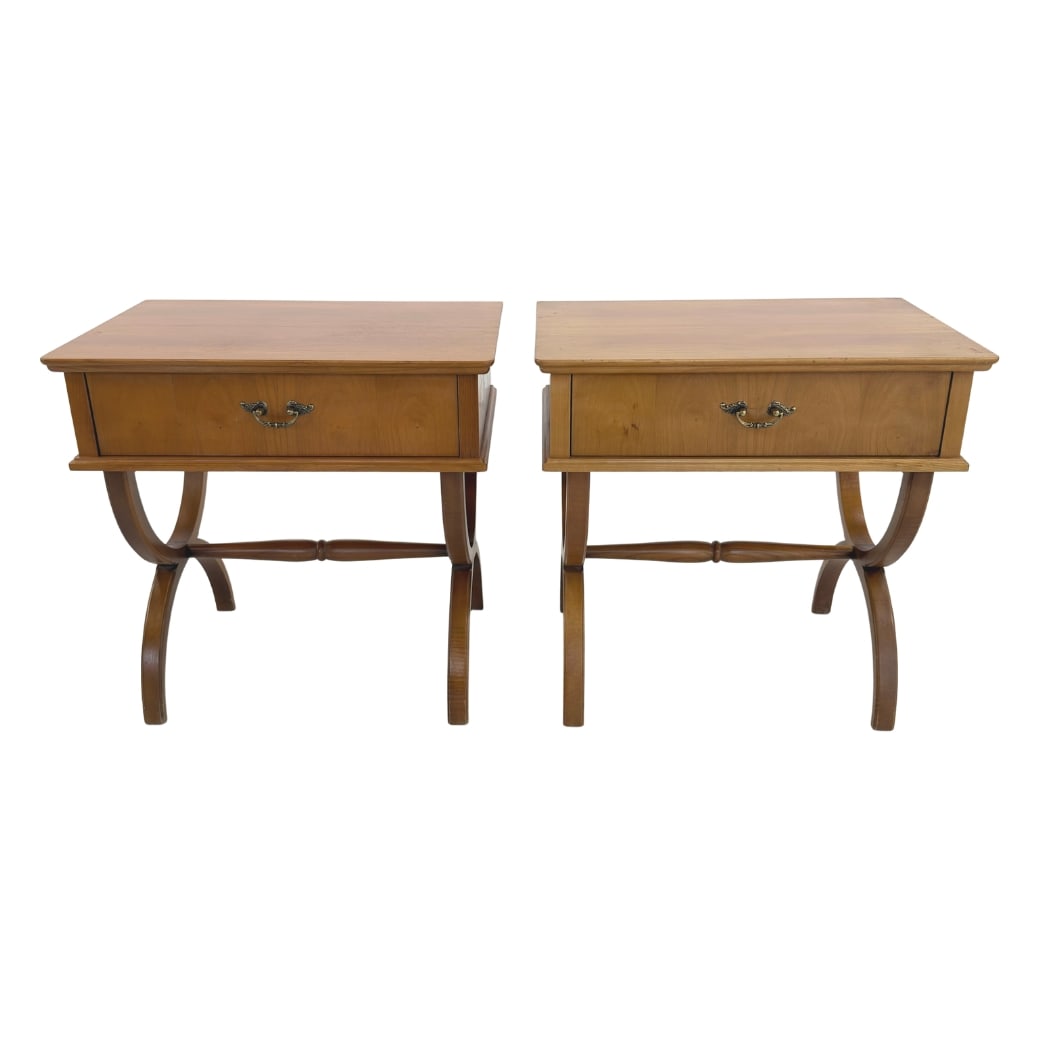BEDSIDE TABLES DIRECTOIRE STYLE, A PAIR (1 of 10)