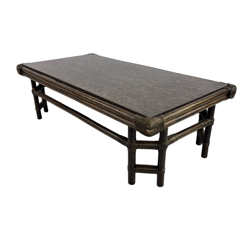 VINTAGE BAMBOO COFFEE TABLE (1 of 13)