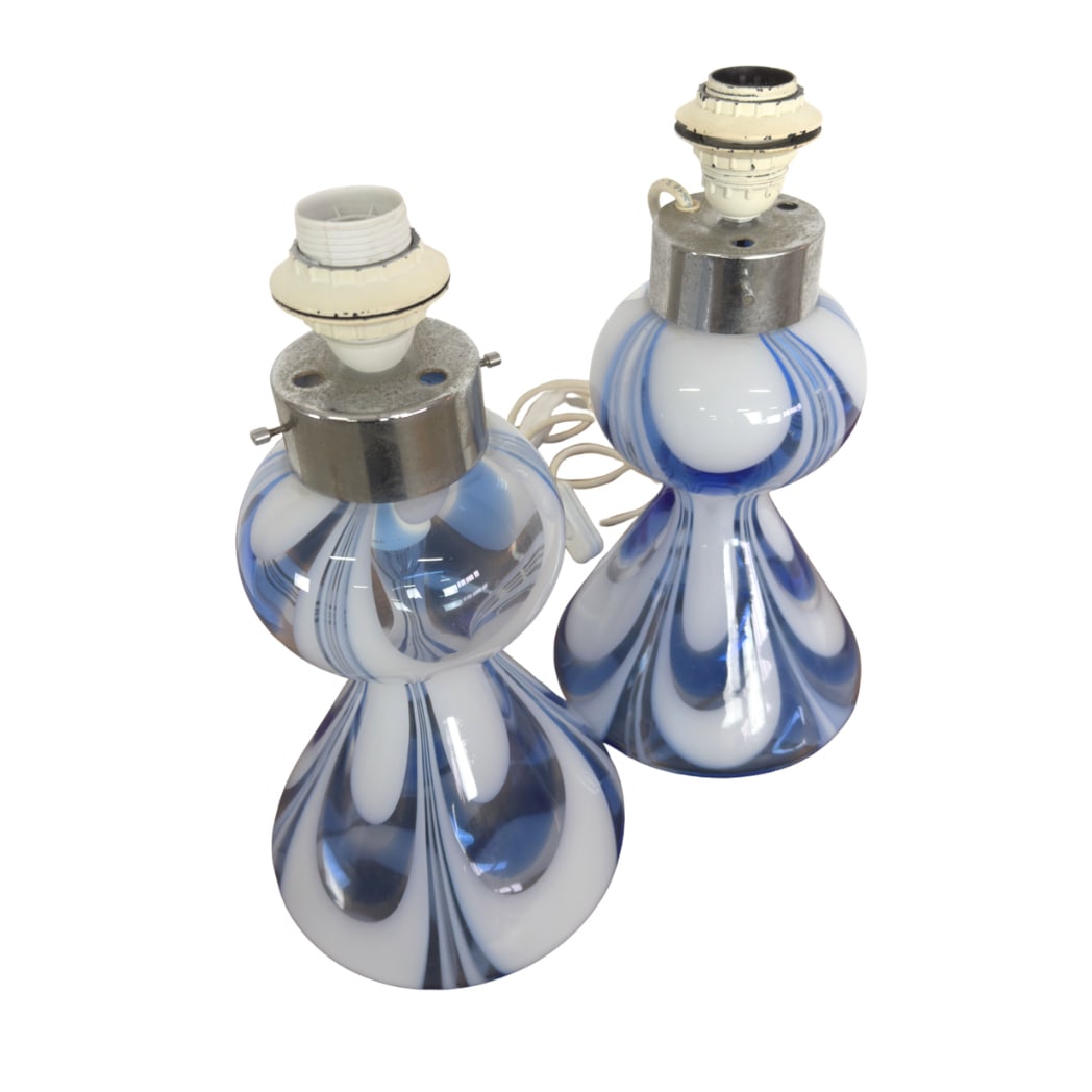 MURANO TABLE LAMPS, A PAIR - 4