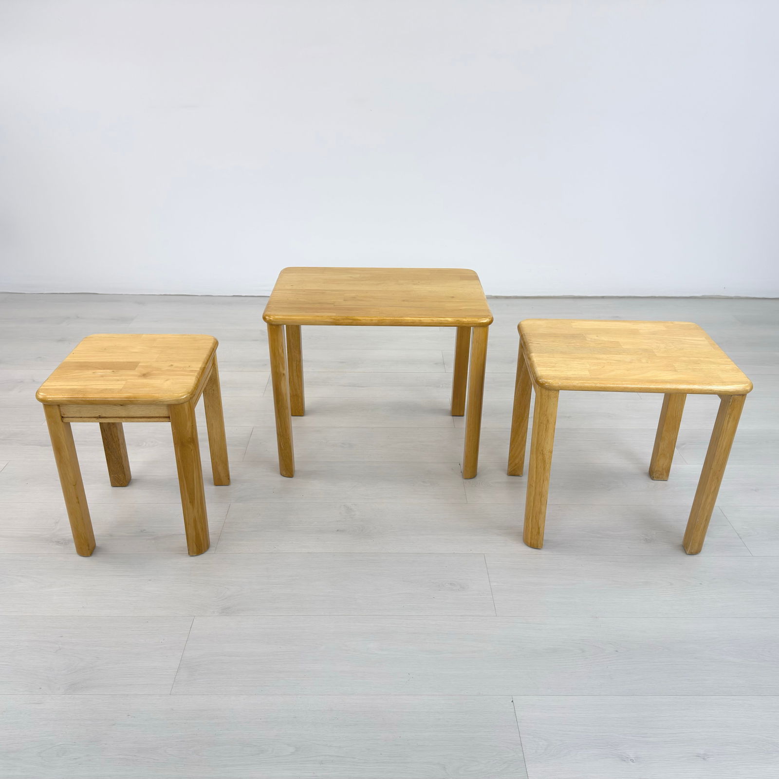 (3) RUSTIC NESTING TABLES - 4