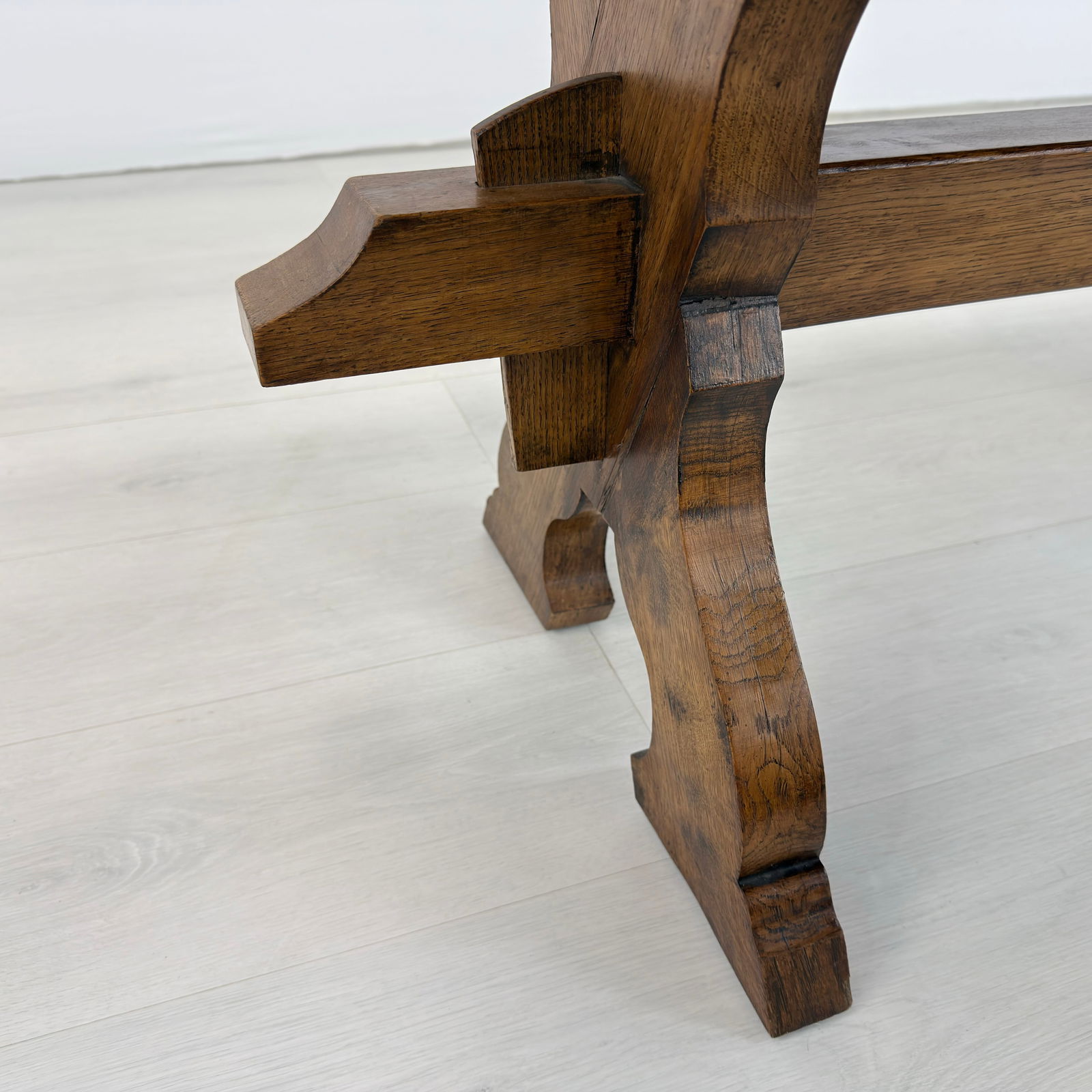 BRUTALIST TRESTLE COFFEE TABLE - 11