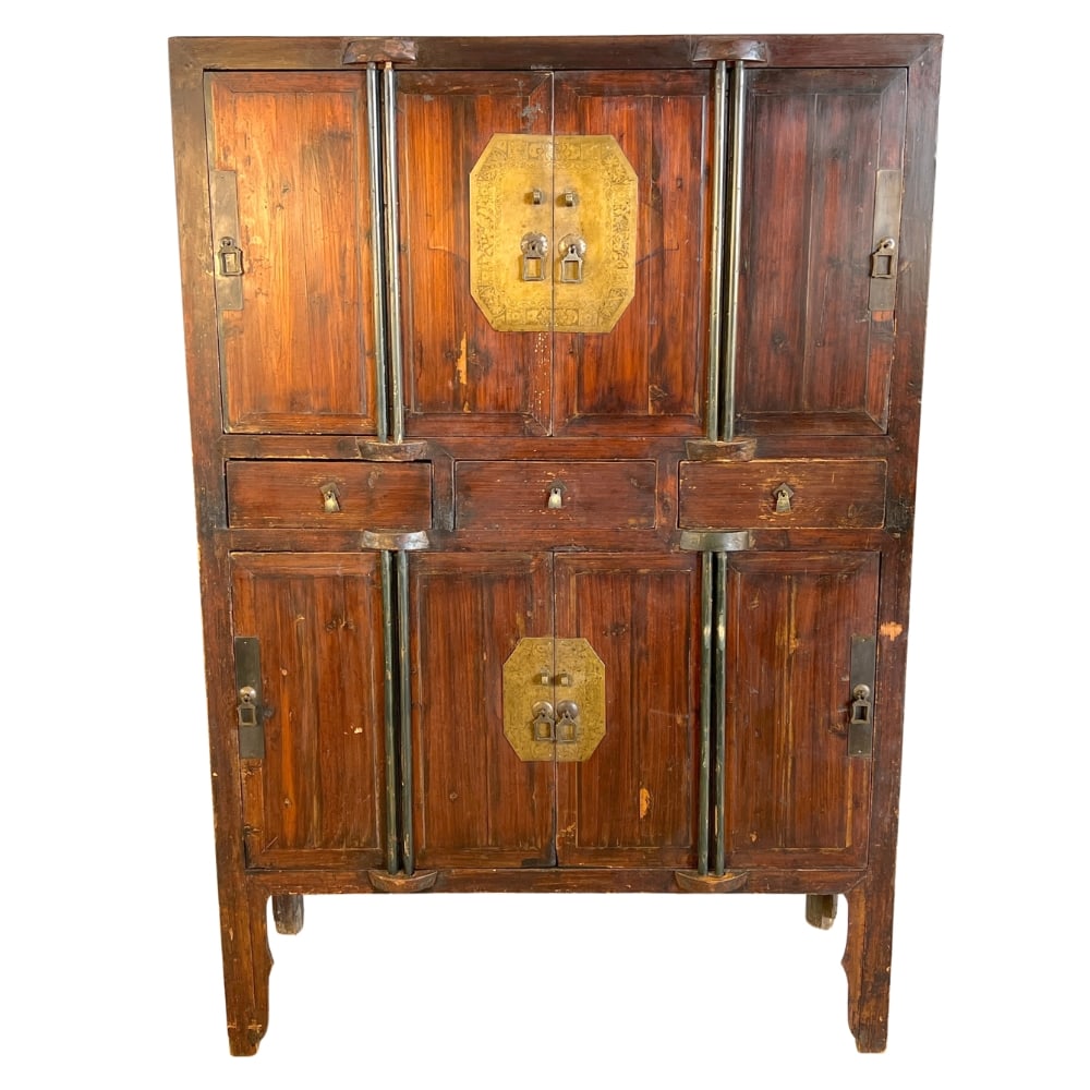 19C JAPANESE PINE CUPBOARD CABINET (1 of 15)