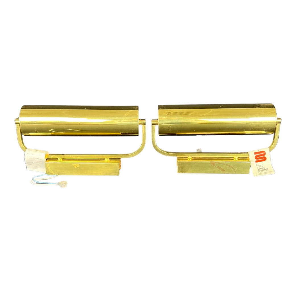 SERGIO BERNARDI WALL SCONCES, 1970s, A PAIR (1 of 12)
