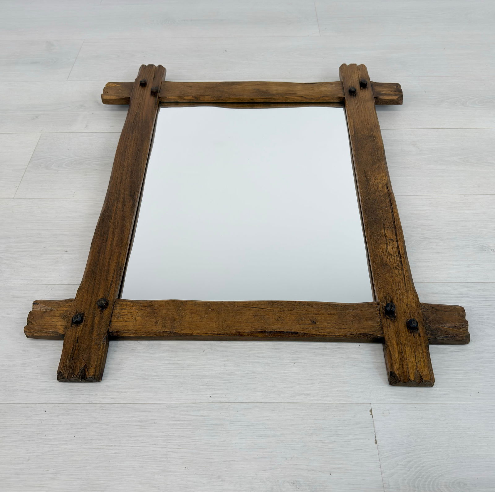 BRUTALIST OAK MIRROR - 2