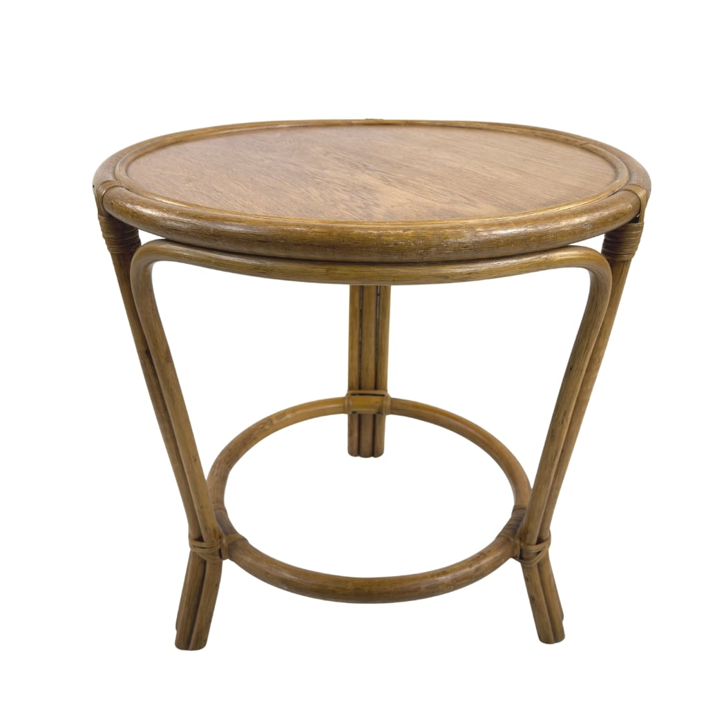 BAMBOO AND RATTAN COFFEE TABLE (1 of 7)