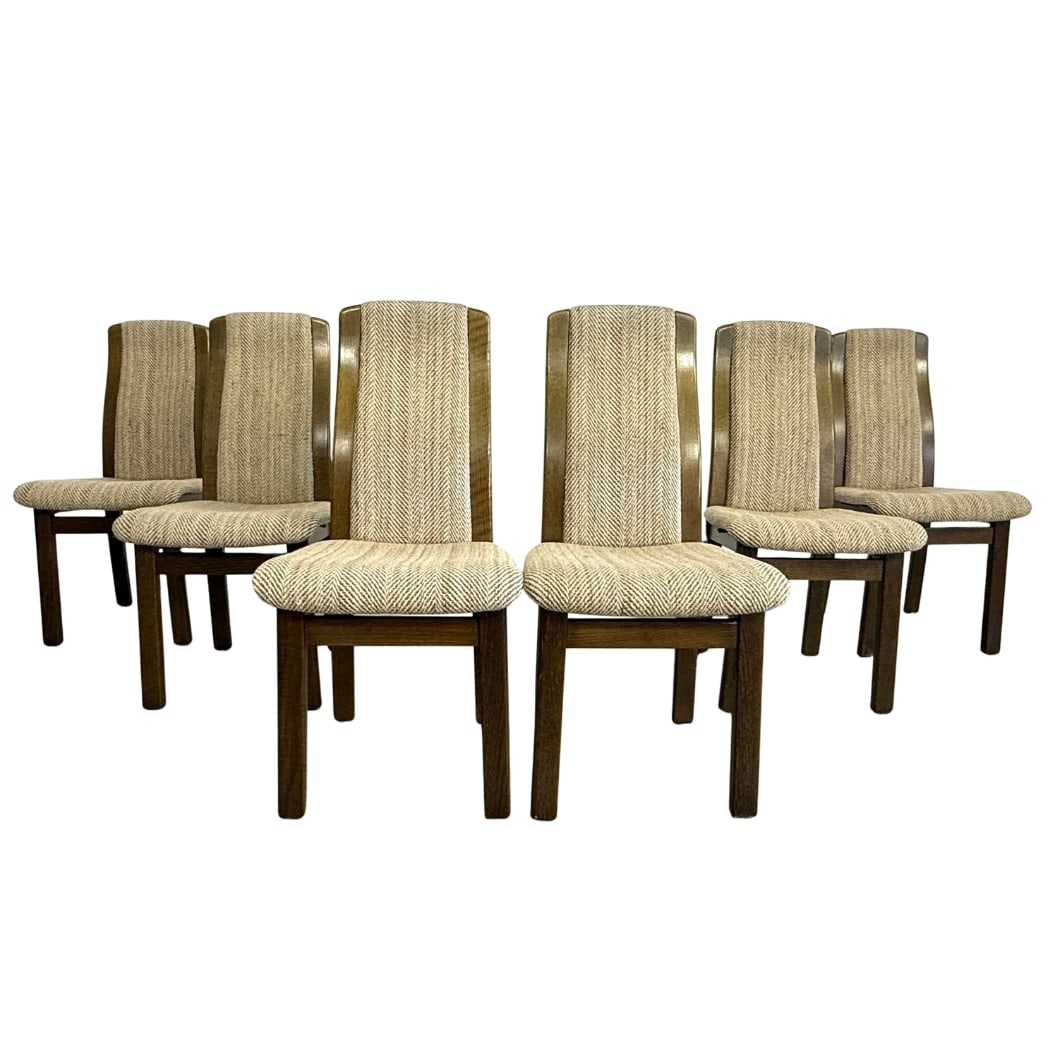 (6) FRENCH DINING CHAIRS, 1970s (1 of 10)