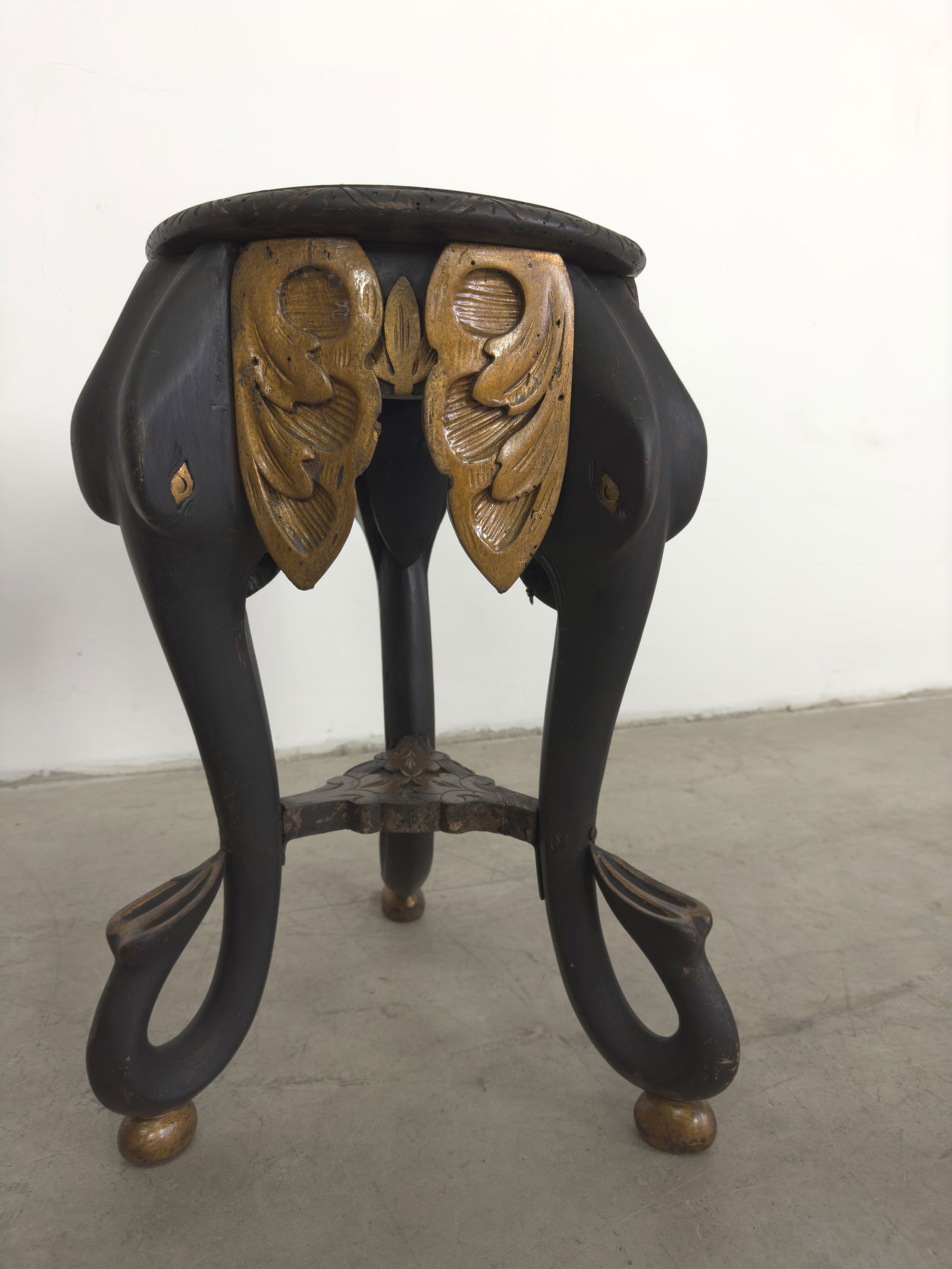 EBONIZED ELEPHANT HEAD SIDE TABLES, A PAIR - 4