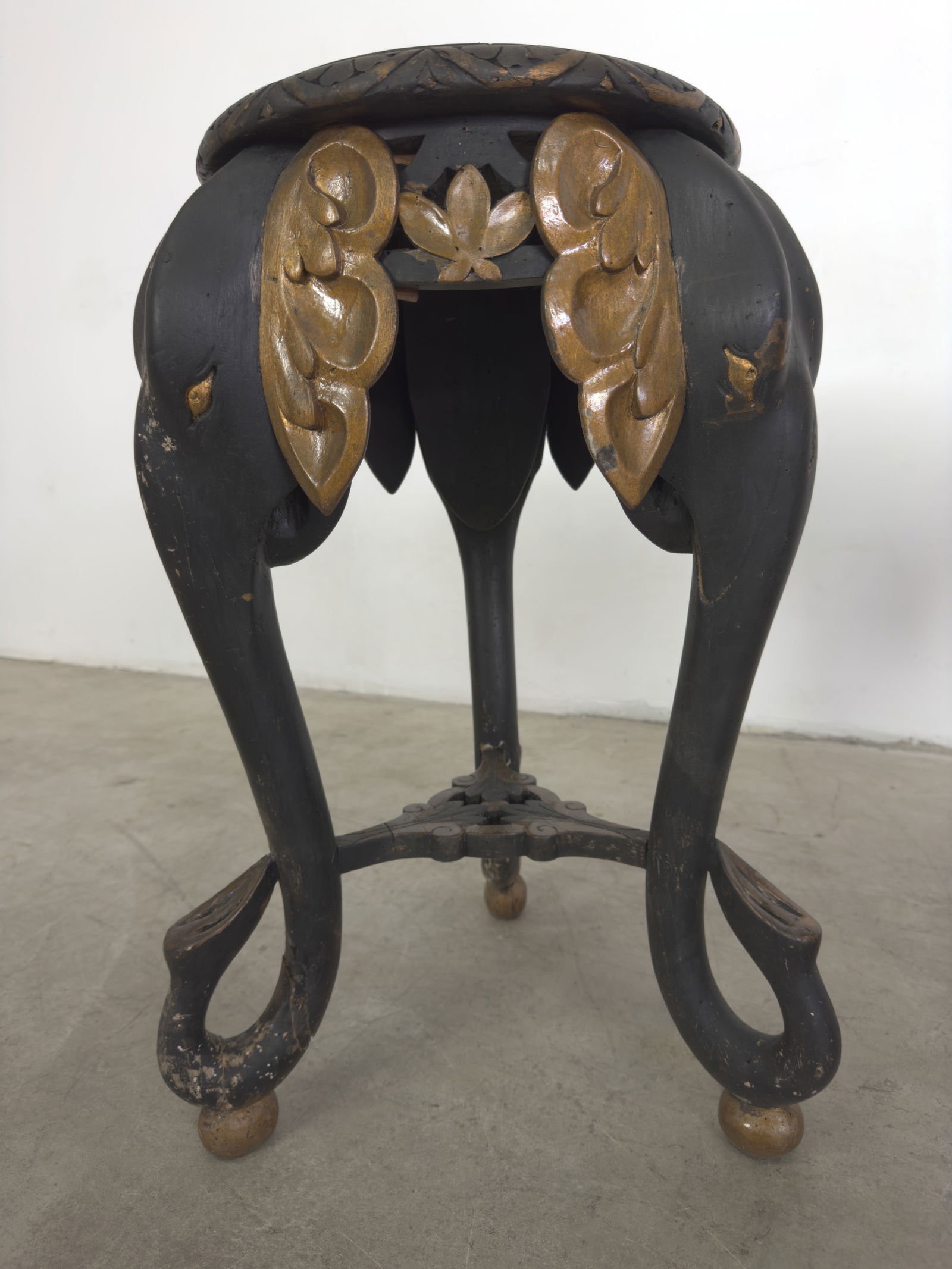 EBONIZED ELEPHANT HEAD SIDE TABLES, A PAIR - 5