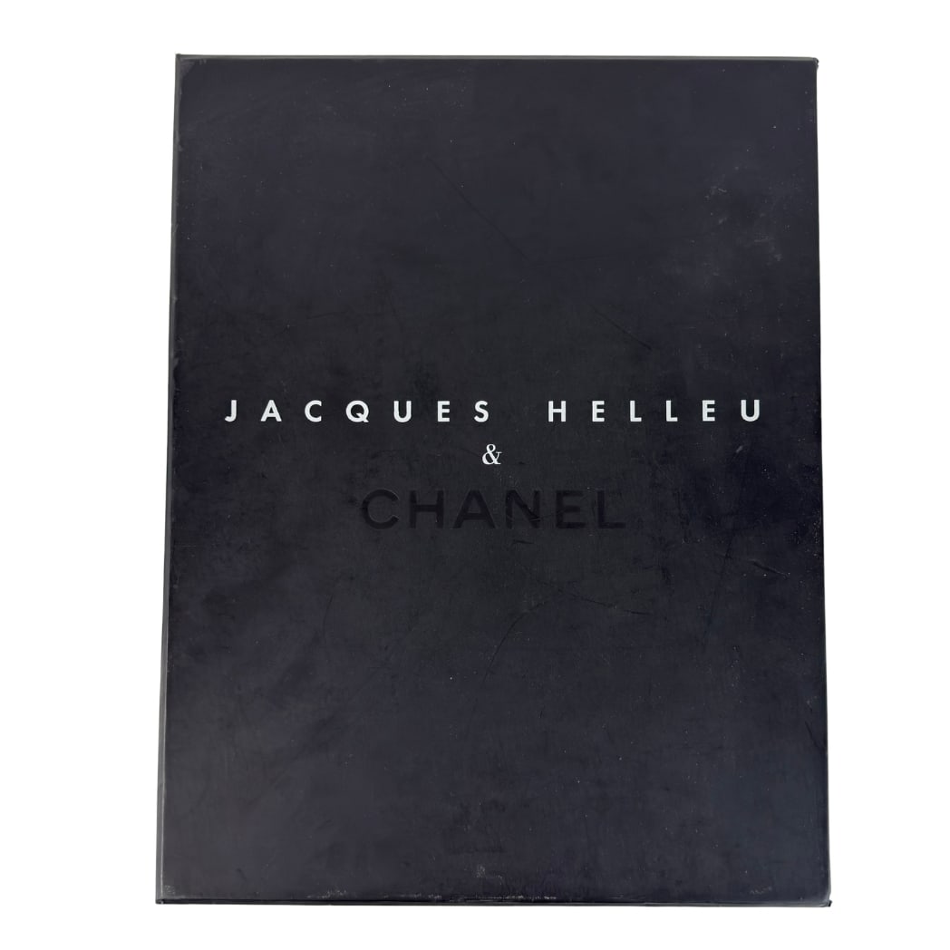 JACQUES HELLEU & CHANEL BOOK: Dimensions: 14.5” x W 11.3”. Coffee book Jacques Helleu & Shanel.