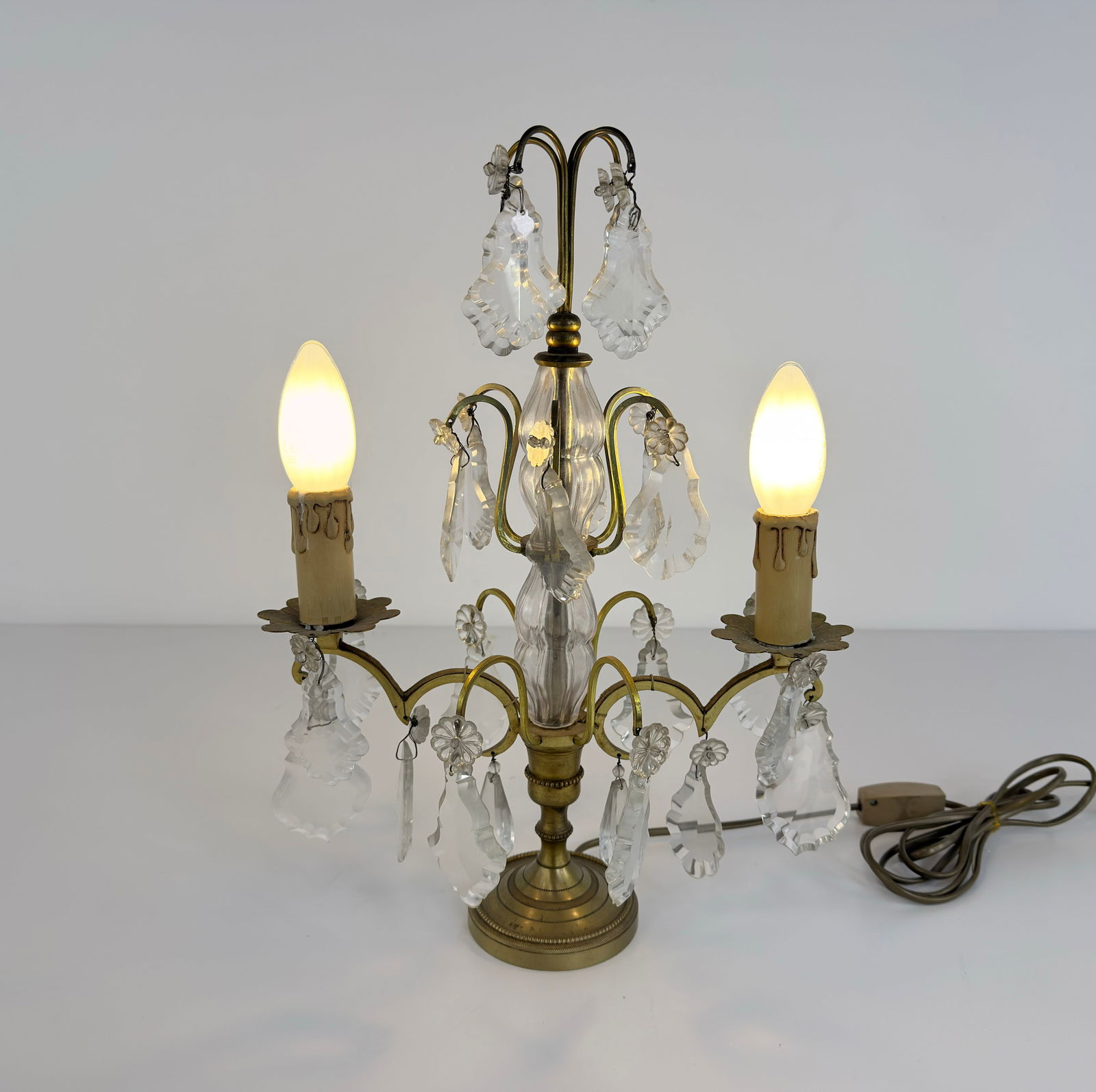 FRENCH 2-LIGHT CANDELABRA - 2