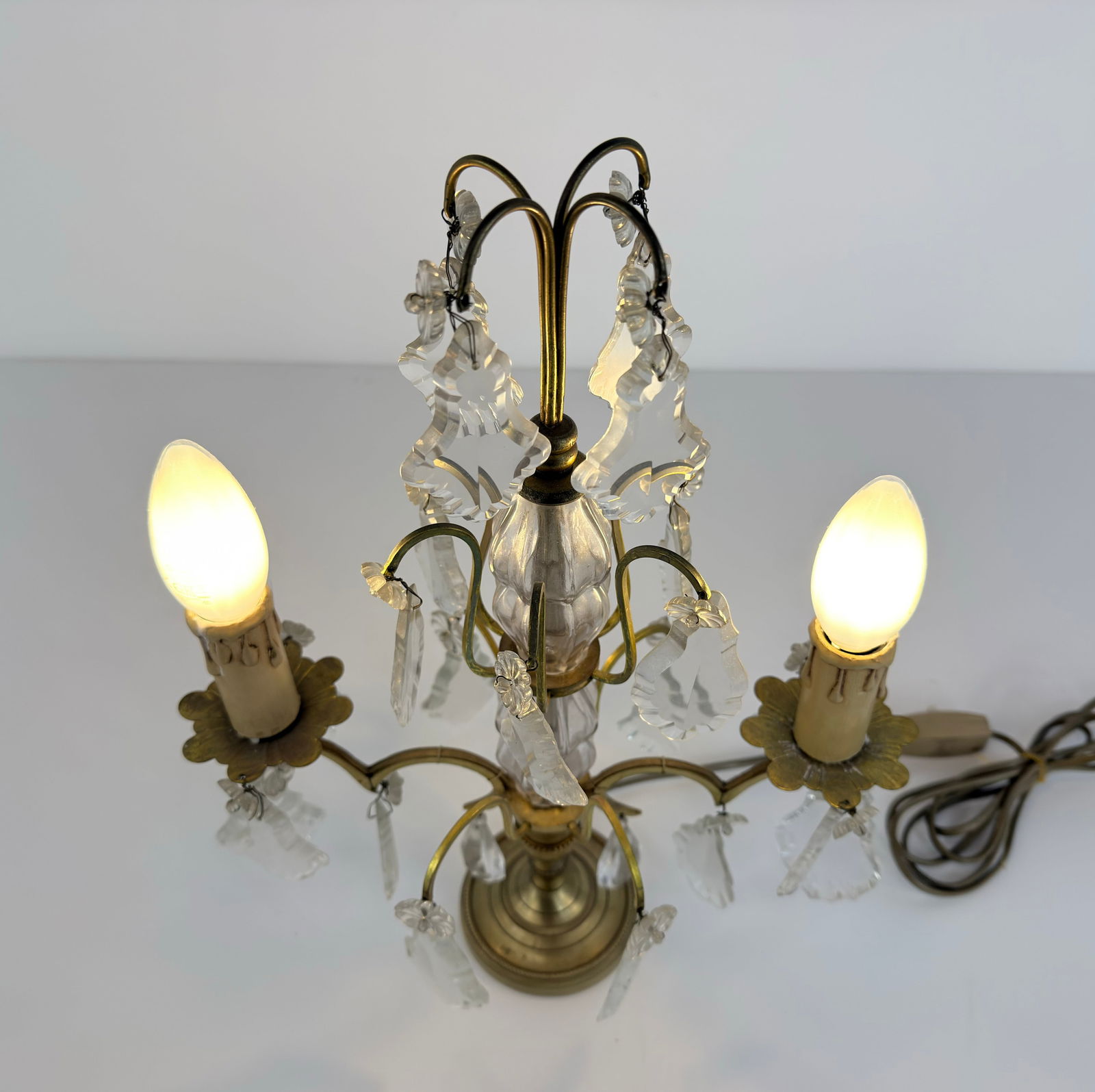 FRENCH 2-LIGHT CANDELABRA - 3