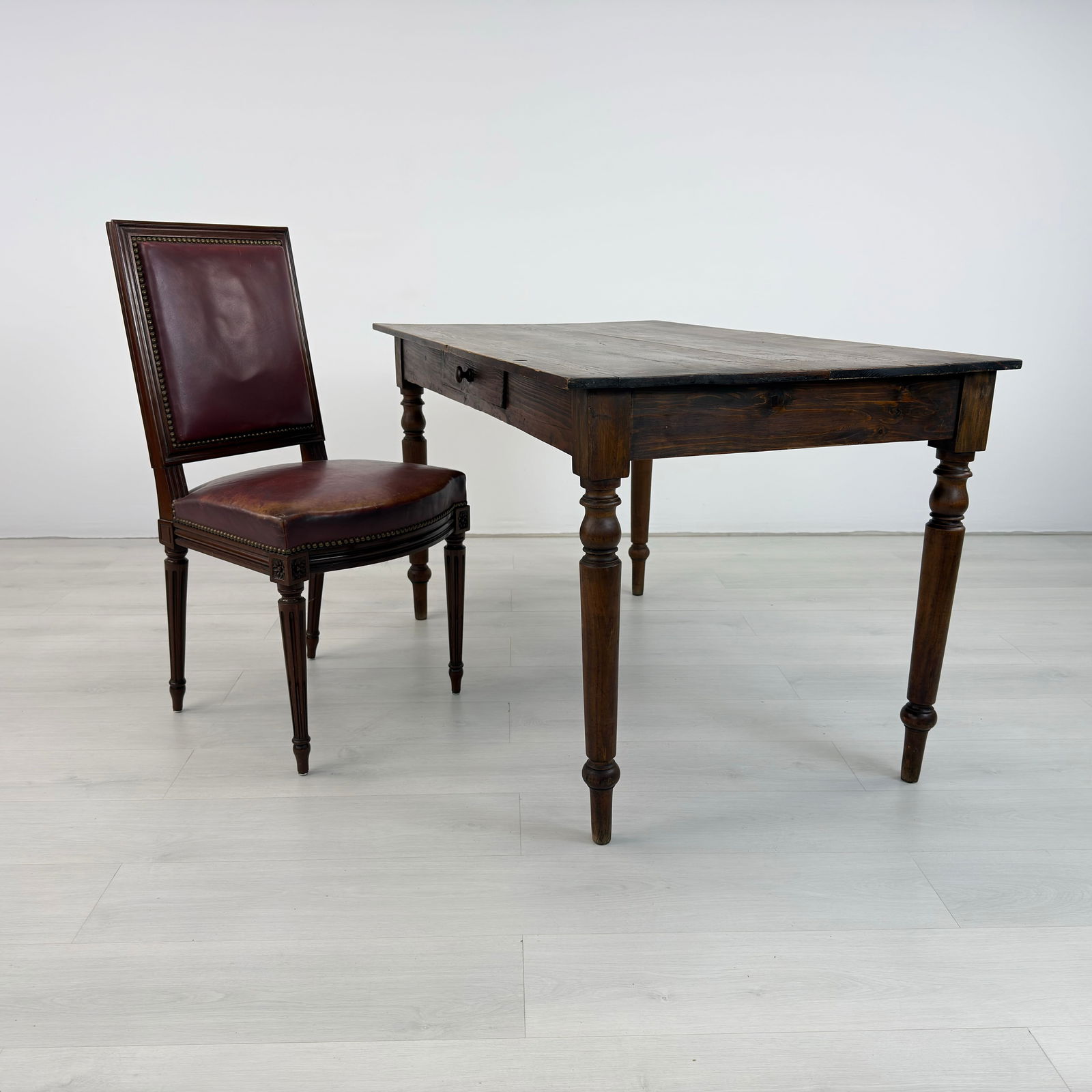 FRENCH FARMHOUSE PINE TABLE - 11