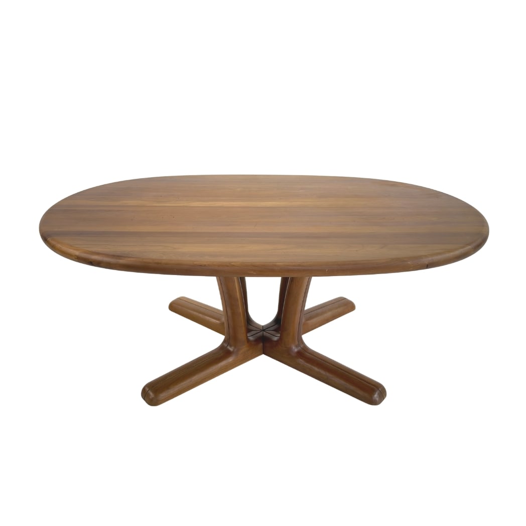 DYRLUND TEAK COFFEE TABLE: Dimensions: H 20.3” x W 52” x D 31.3”. Vintage oval teak coffee table designed by Dyrlund, from the 1970s.