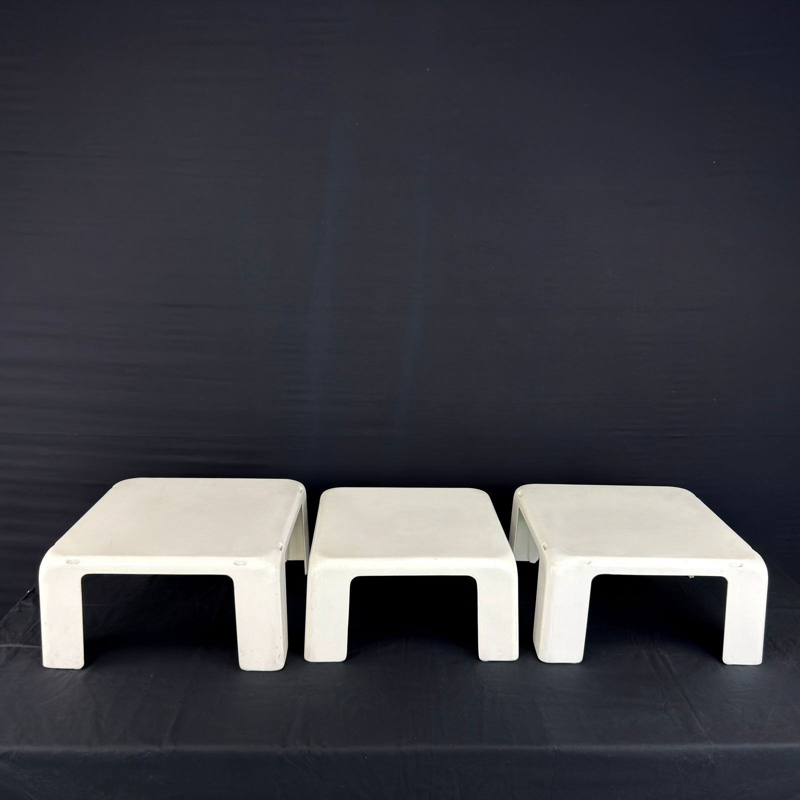 (3) MARIO BELLINI NESTING SIDE TABLES - 2