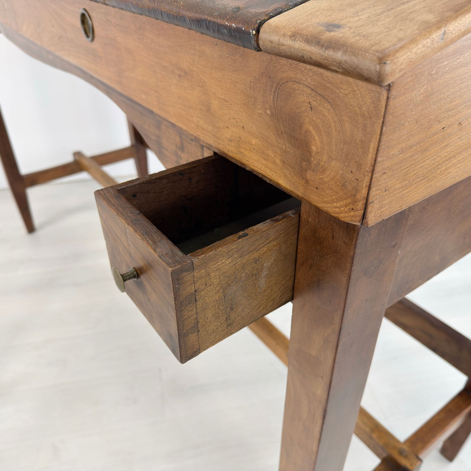 ANTIQUE ARCHITECT DESK WITH STOOL - 15