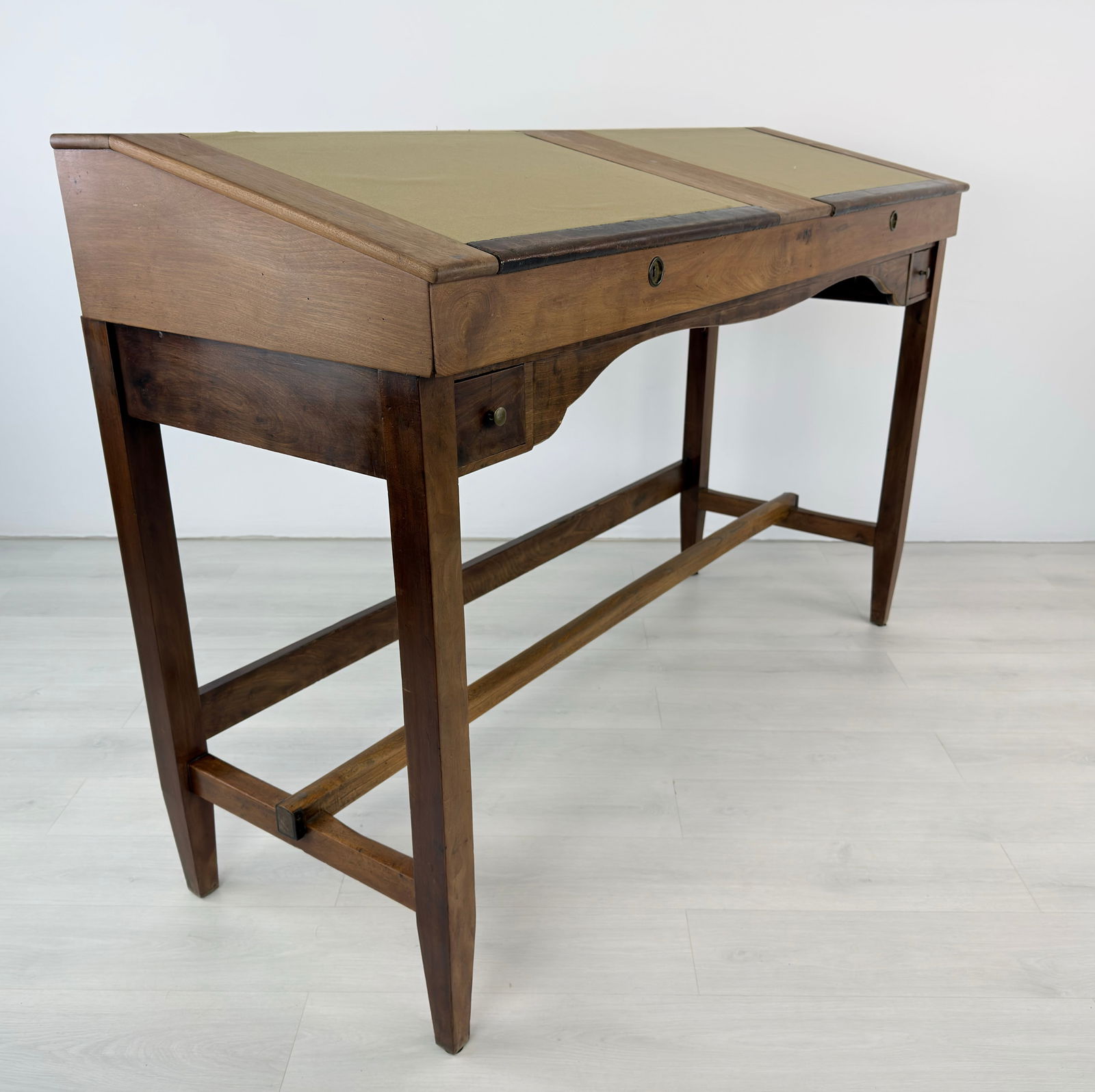 ANTIQUE ARCHITECT DESK WITH STOOL - 3