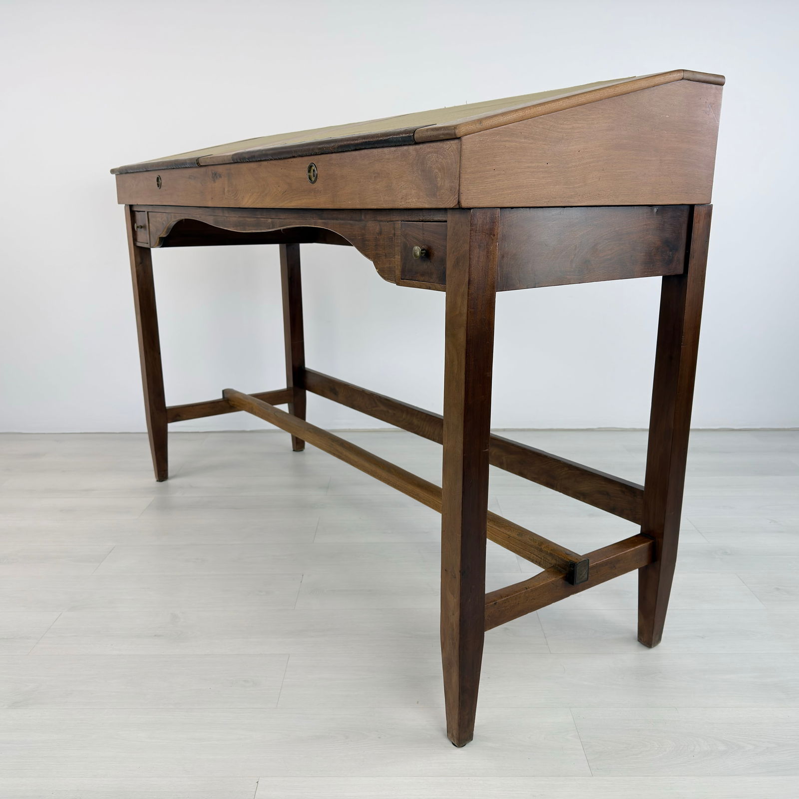 ANTIQUE ARCHITECT DESK WITH STOOL - 6