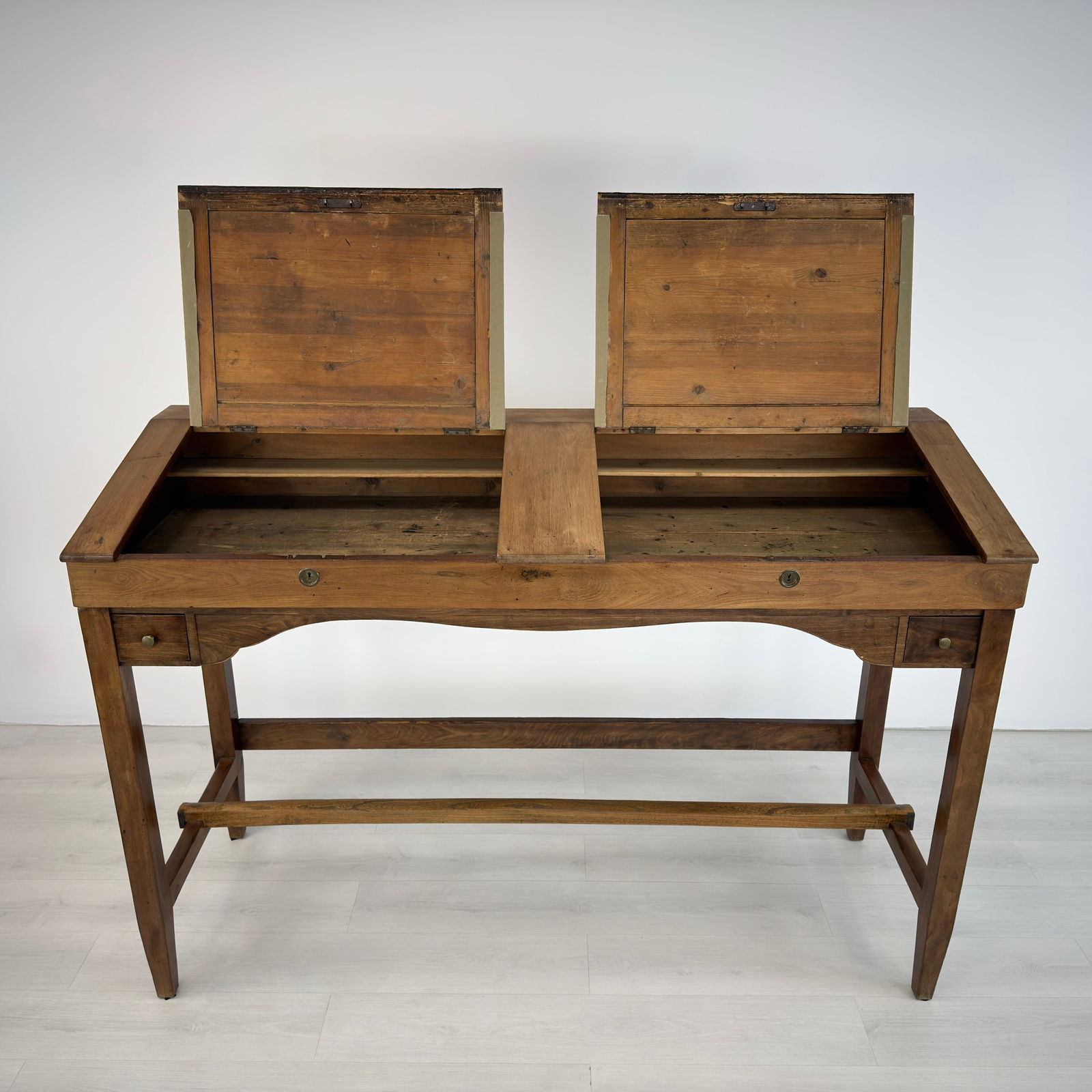 ANTIQUE ARCHITECT DESK WITH STOOL - 9