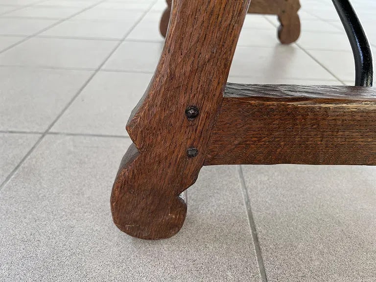 SPANISH BRUTALIST OAK COFFEE TABLE - 11