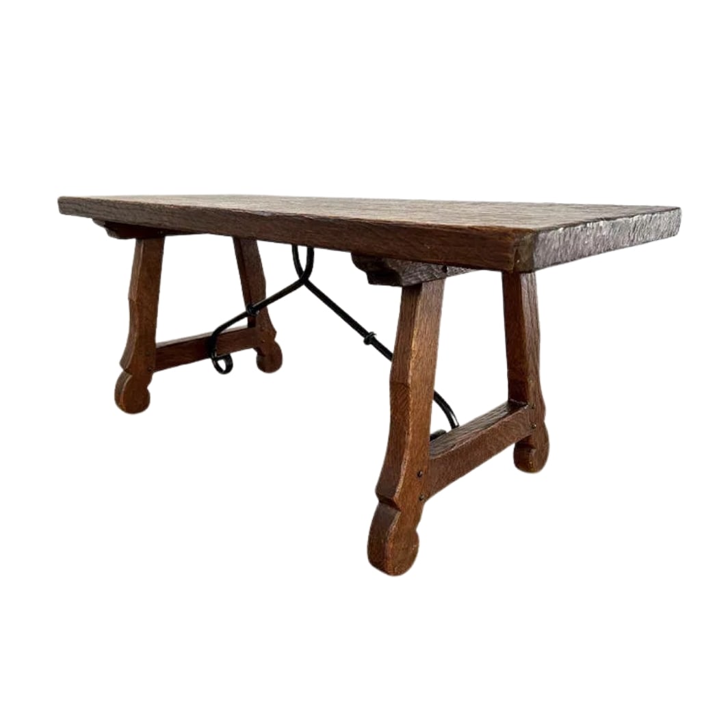 SPANISH BRUTALIST OAK COFFEE TABLE (1 of 12)