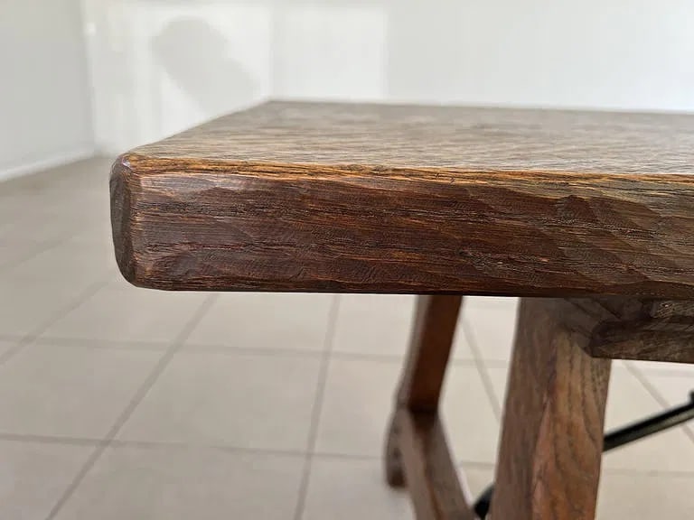 SPANISH BRUTALIST OAK COFFEE TABLE - 8