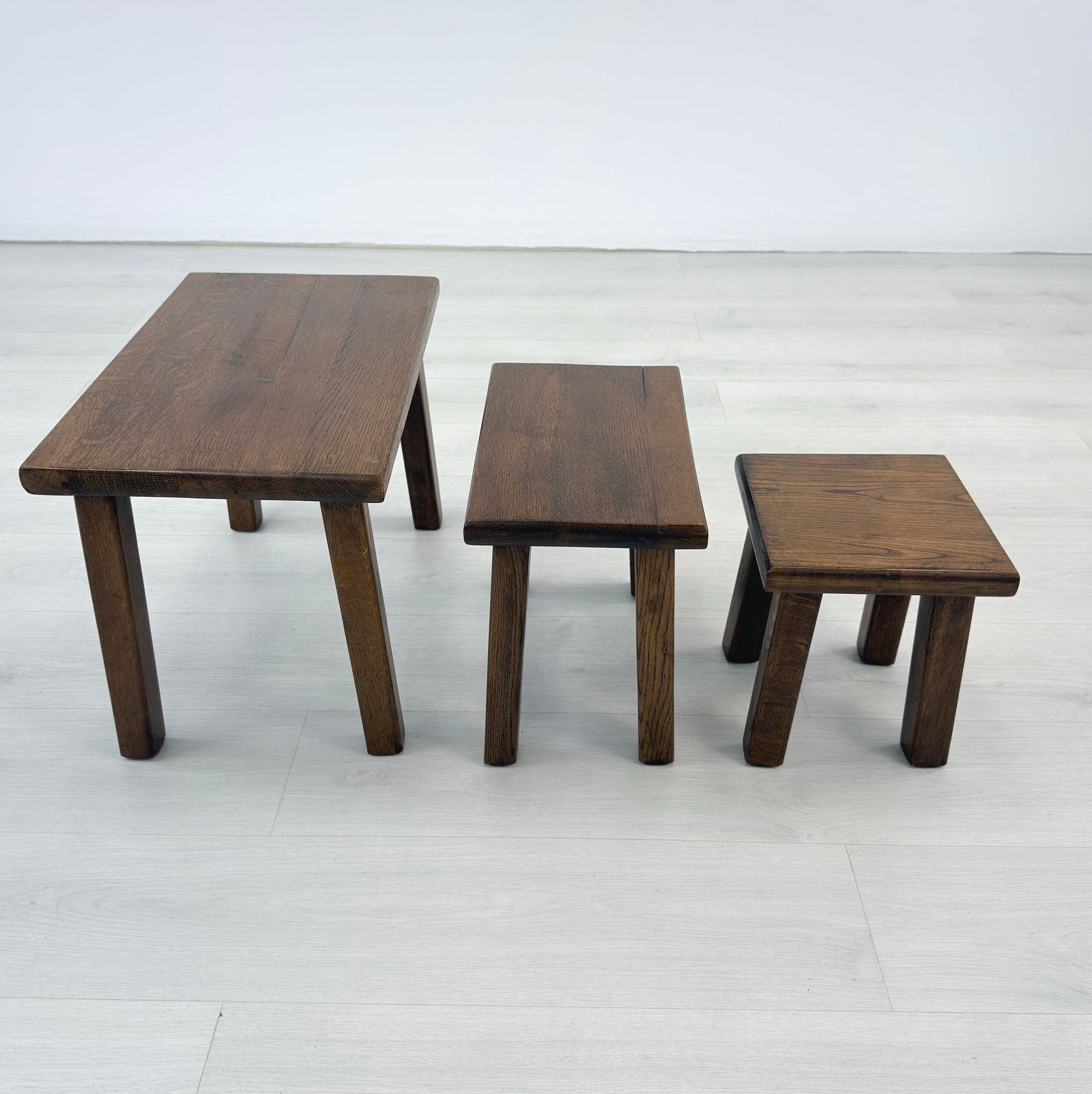 (3) BRUTALIST NESTING TABLES - 2