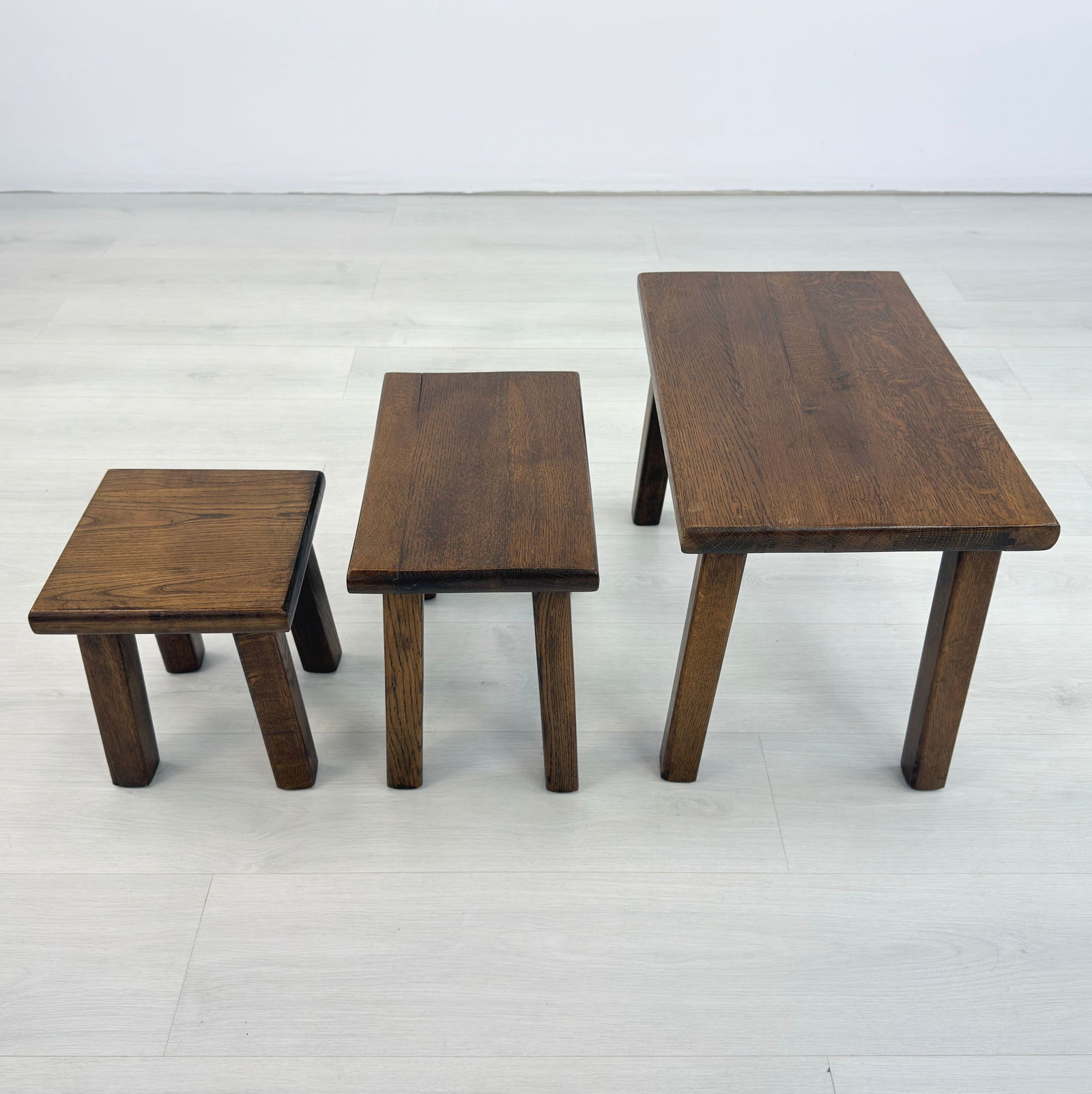 (3) BRUTALIST NESTING TABLES - 3