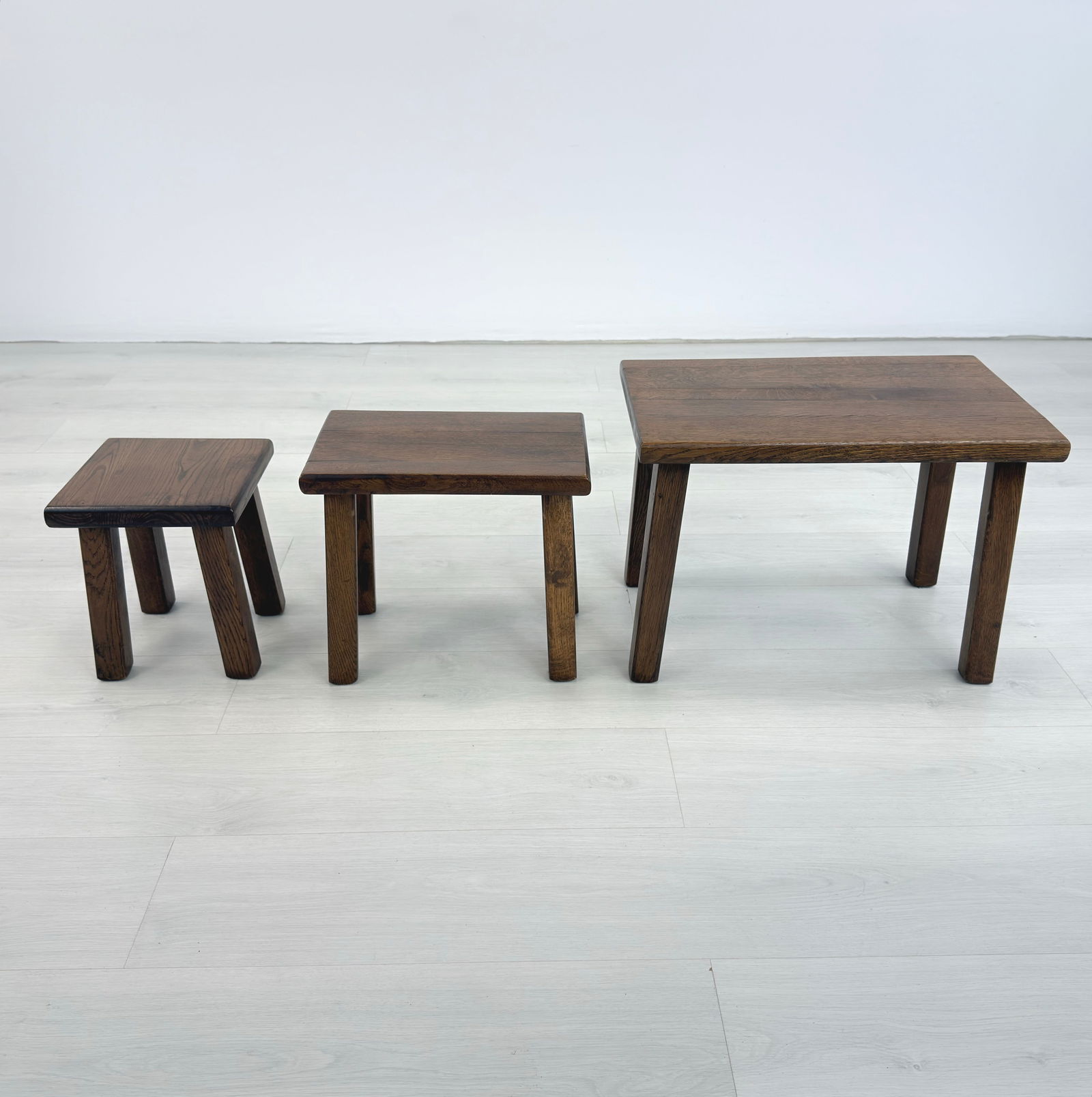 (3) BRUTALIST NESTING TABLES - 4