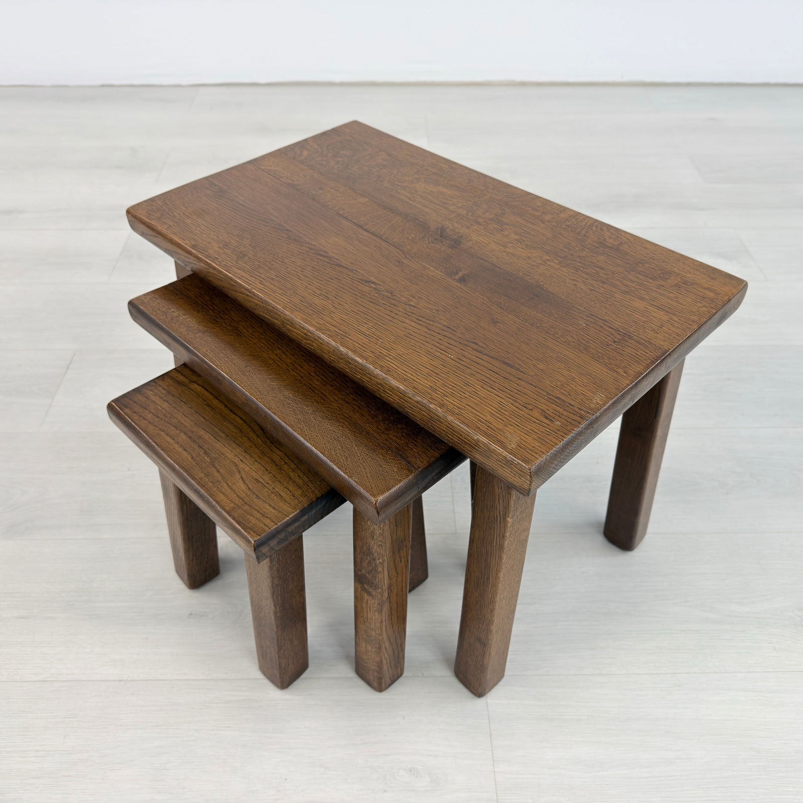 (3) BRUTALIST NESTING TABLES - 5