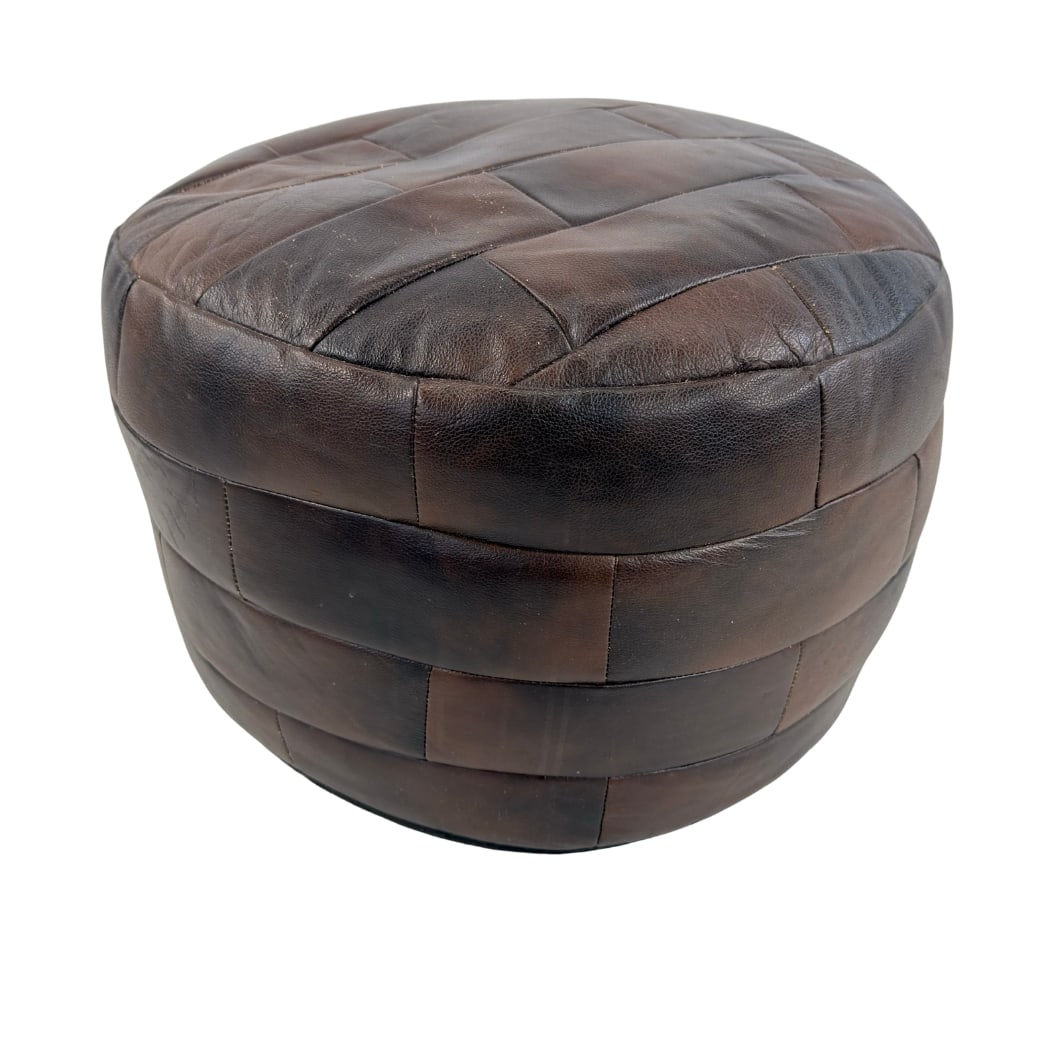 DE SEDE LEATHER POUF (1 of 6)