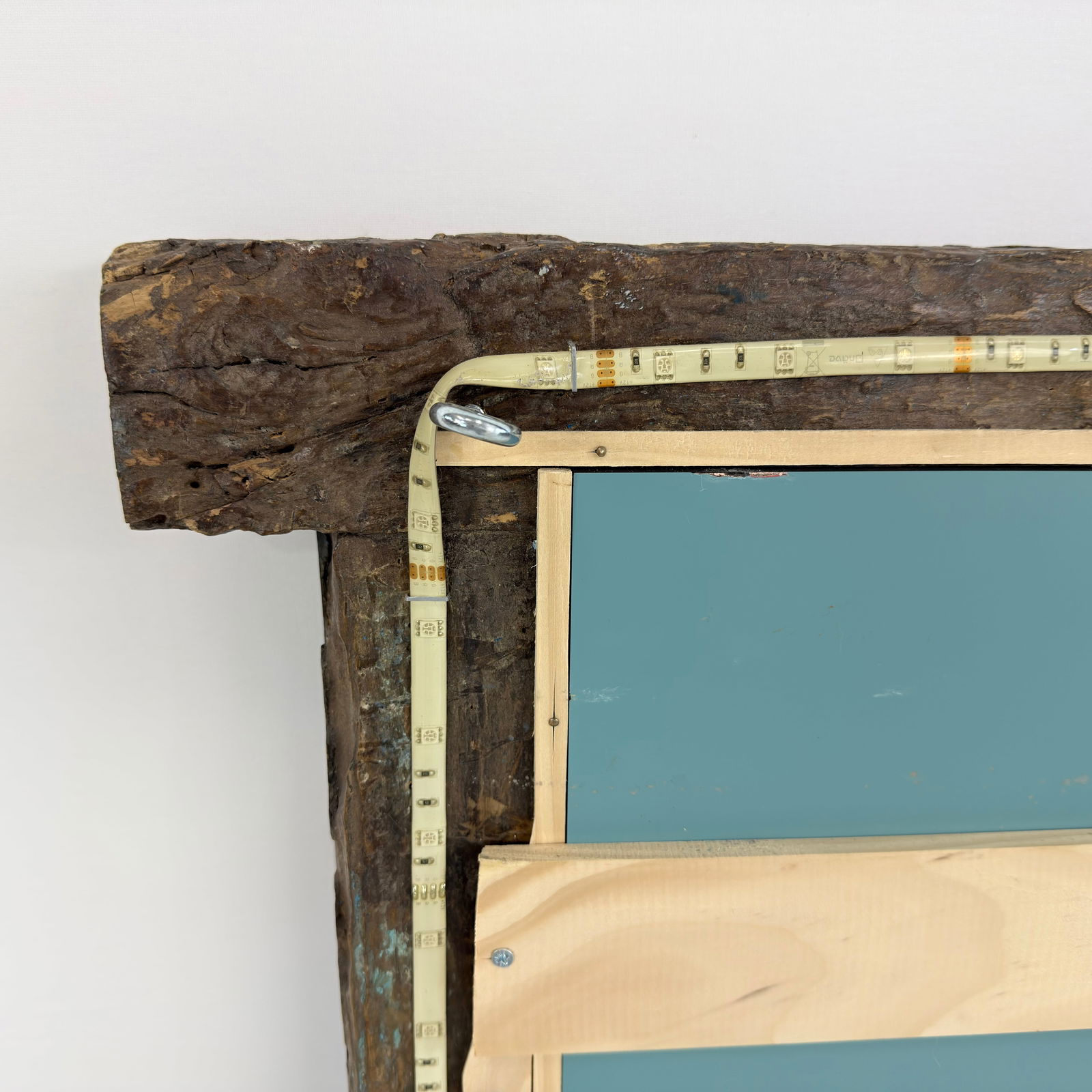 ANTIQUE WINDOW FRAME MIRROR - 14