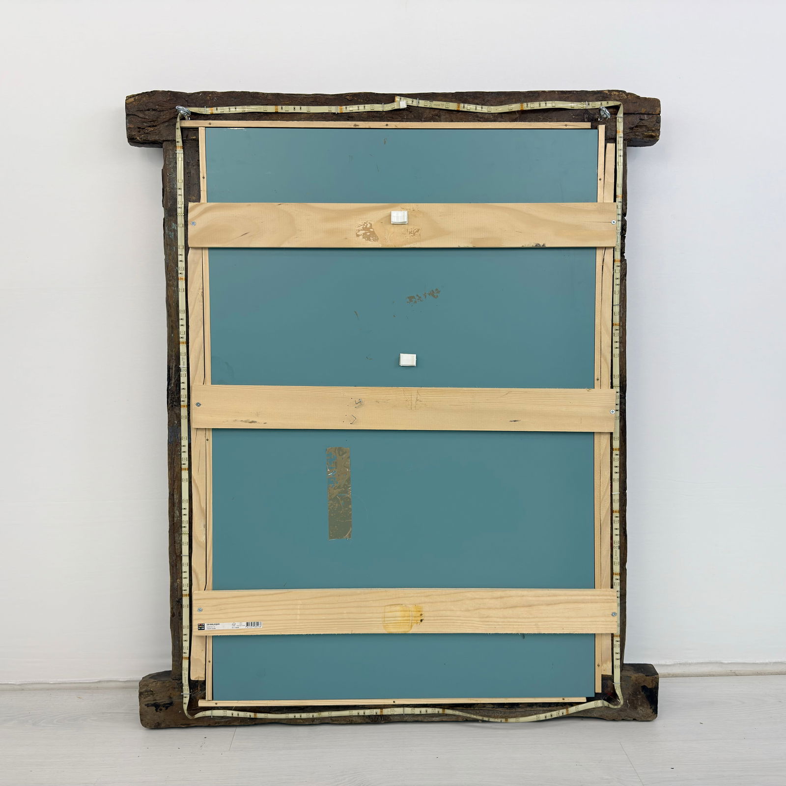 ANTIQUE WINDOW FRAME MIRROR - 15