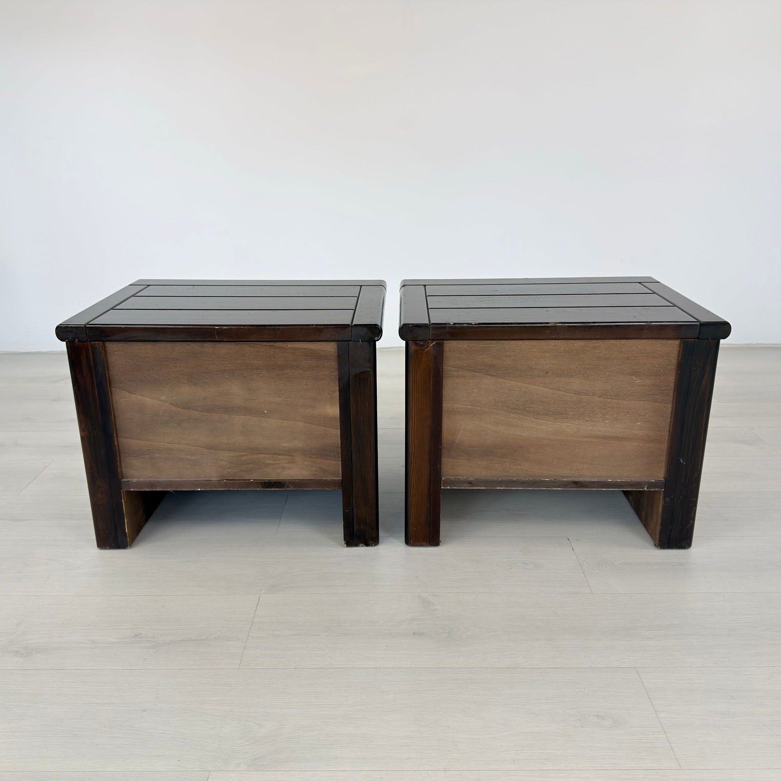 BRUTALIST BEDSIDE TABLES, A PAIR - 8