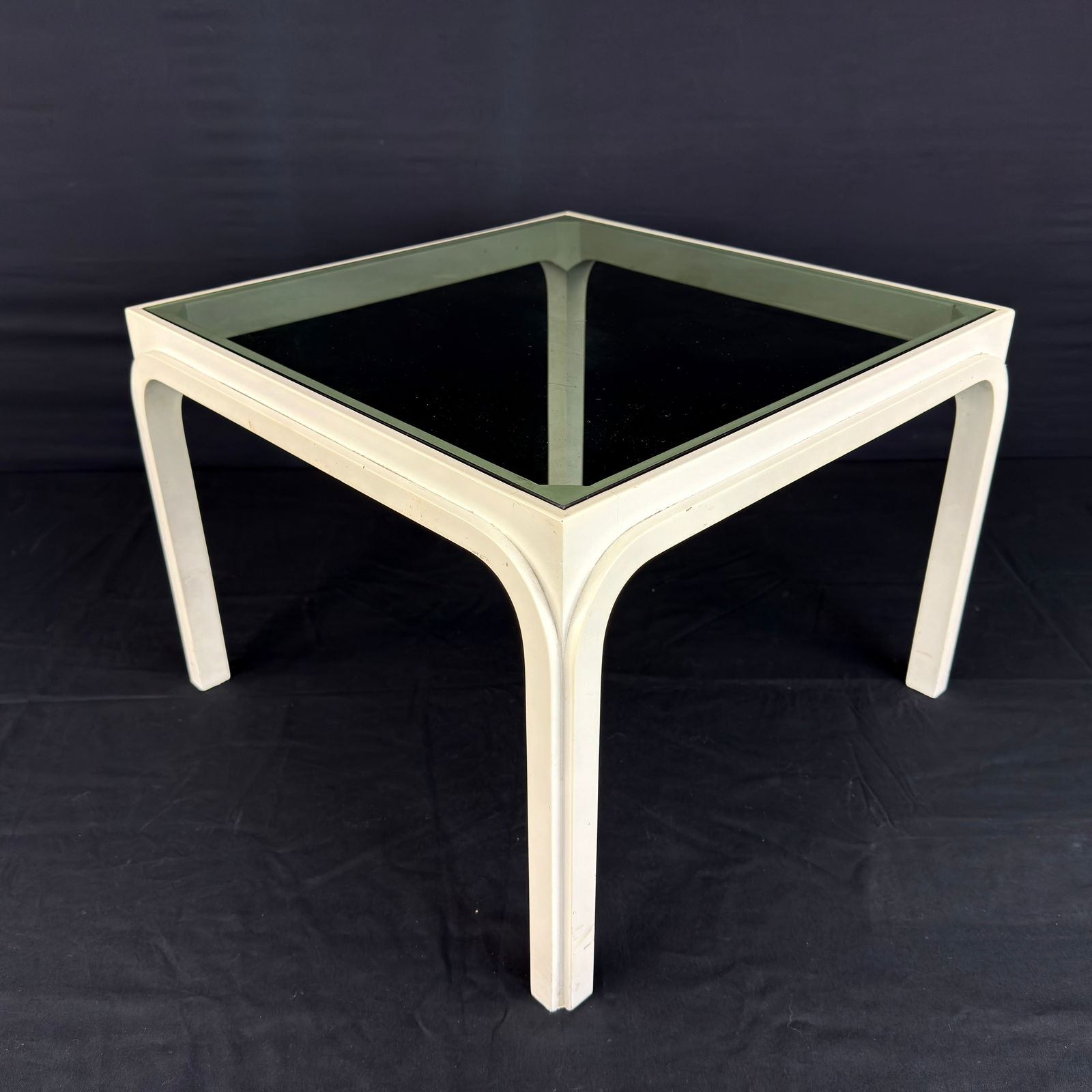 STADIO COFFEE TABLE BY VICO MAGISTRETTI: Dimensions: H 14.3” x W 19.5” x D 19.5”. Vintage Stadio coffee table by Vico Magistretti.