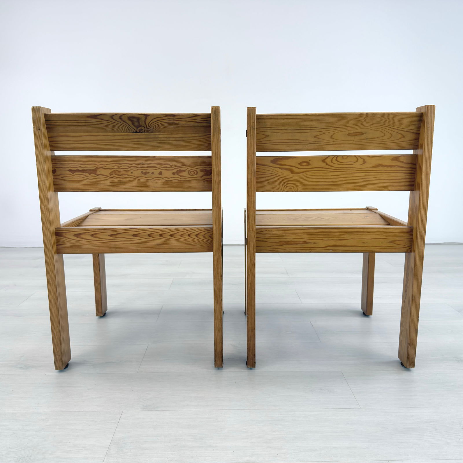 SWEDISH PINE DINING CHAIRS, A PAIR - 7